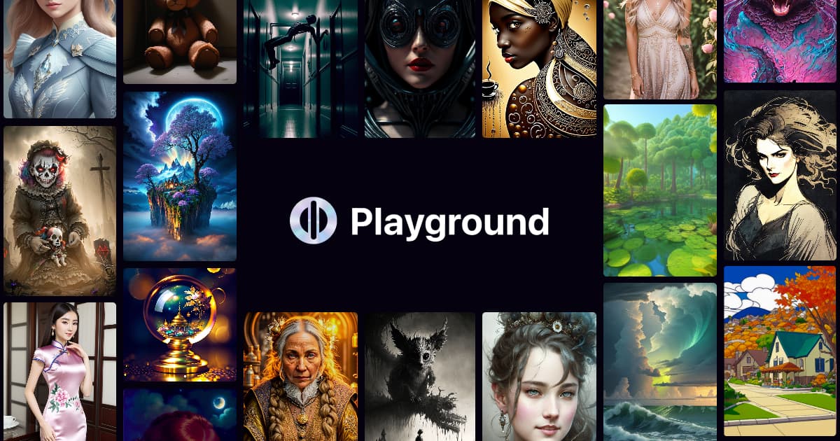 Playground AI interface showing various generation options