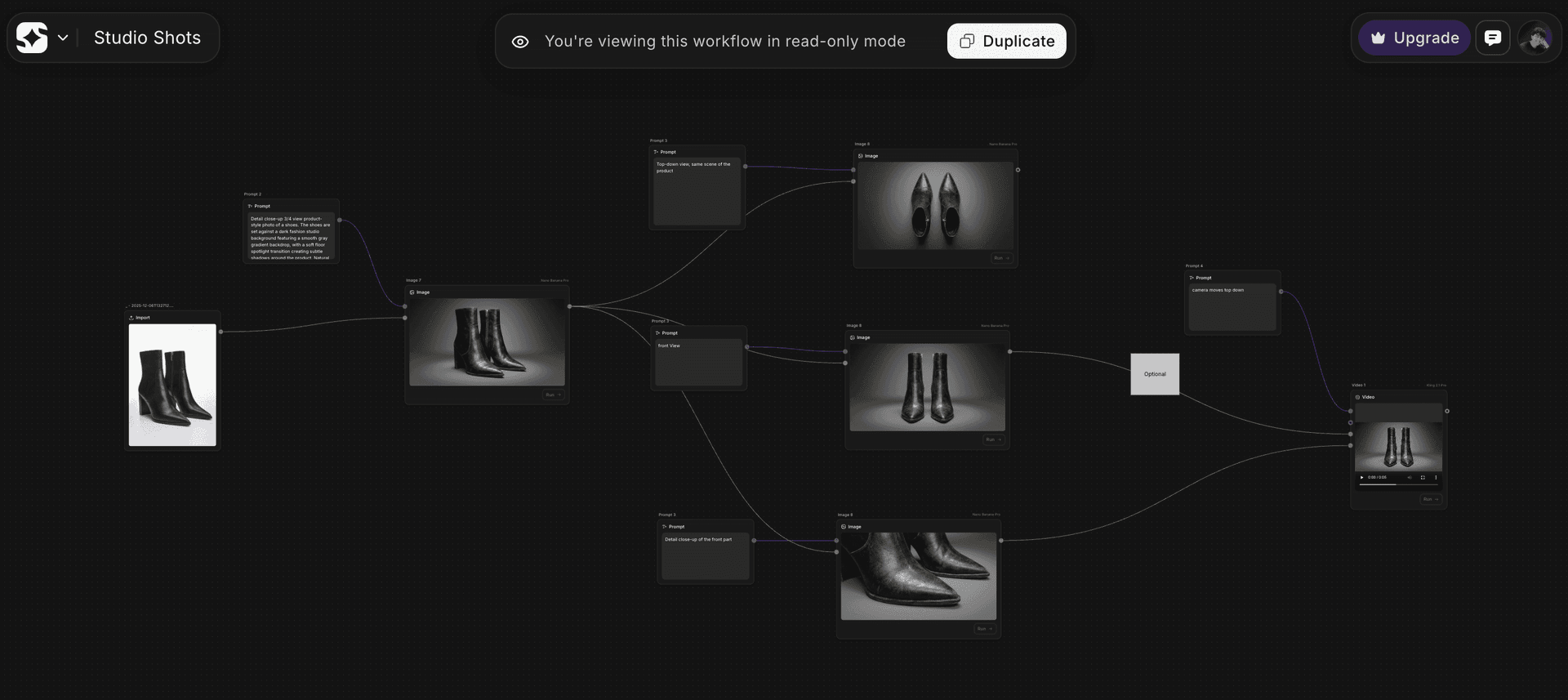 Large-scale node workflow interface