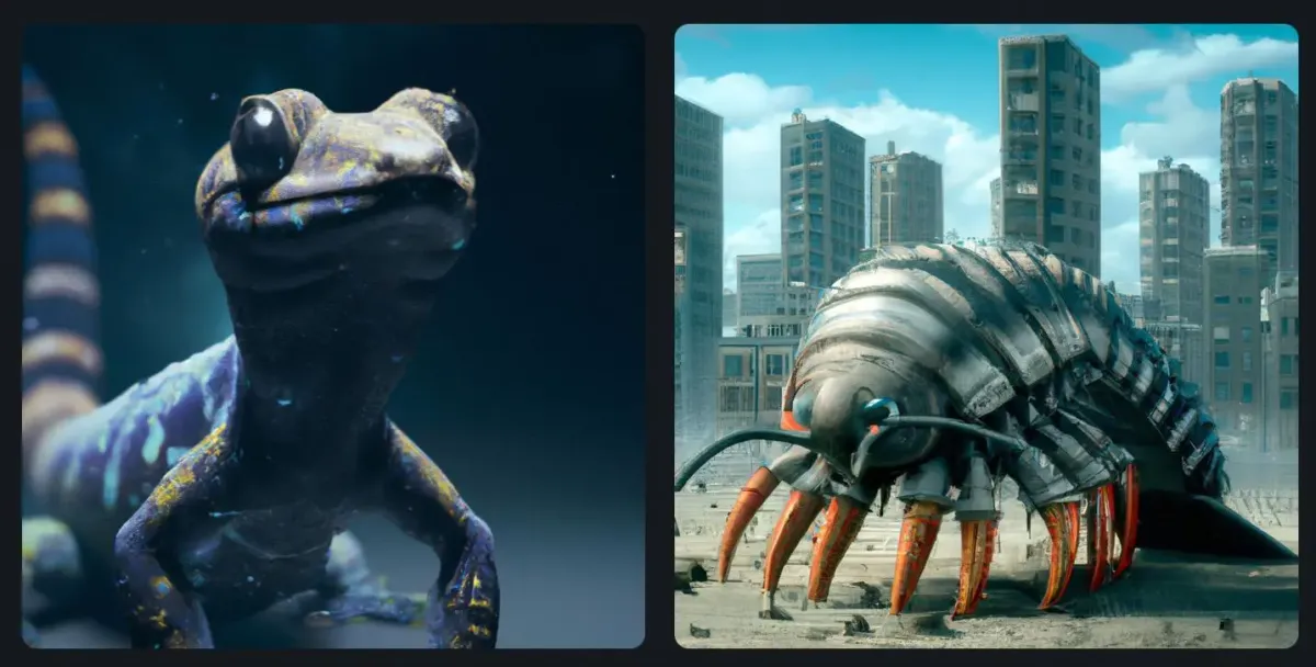 Examples of AI-generated images showing various realistic styles and subjects