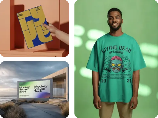 Video mockup generation showing product branding applications