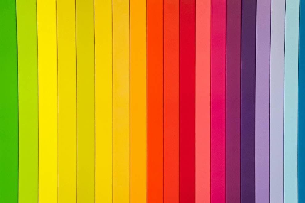 Vibrant room showcasing dopamine colors in interior design