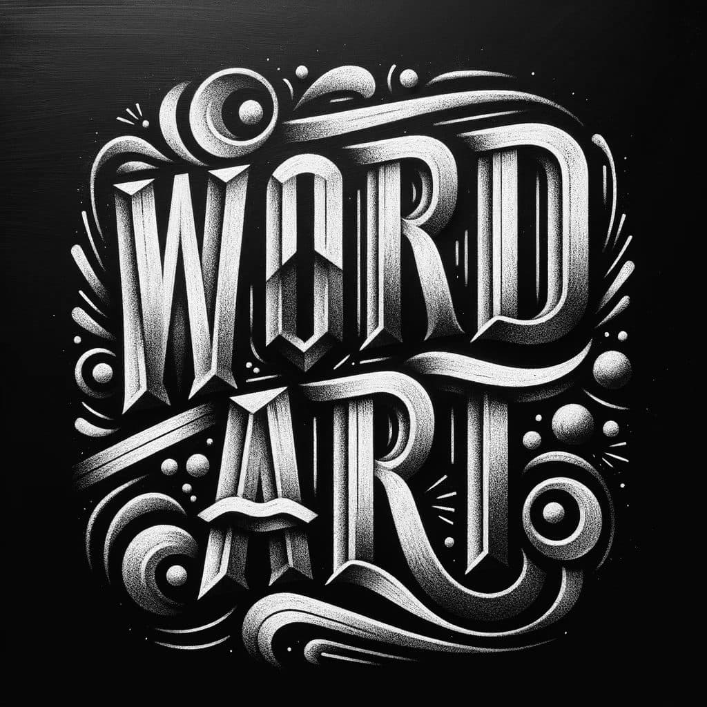 Word art generator creating experimental typography