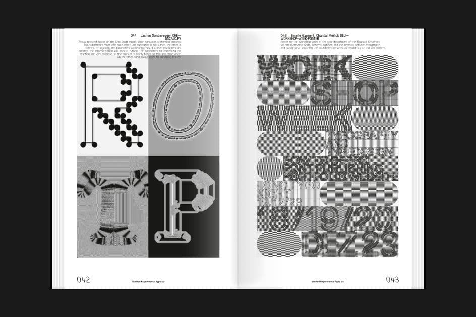 Experimental typography with distorted effects