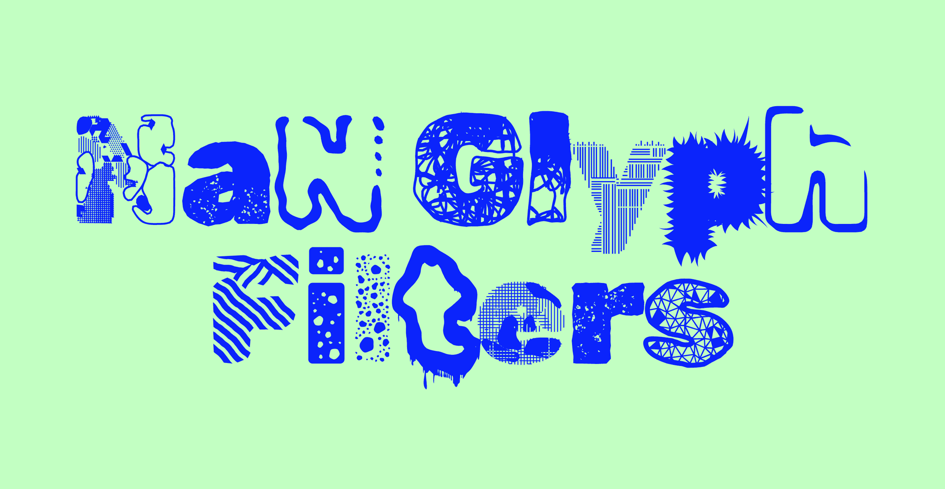 Generative font example showing organic distortions