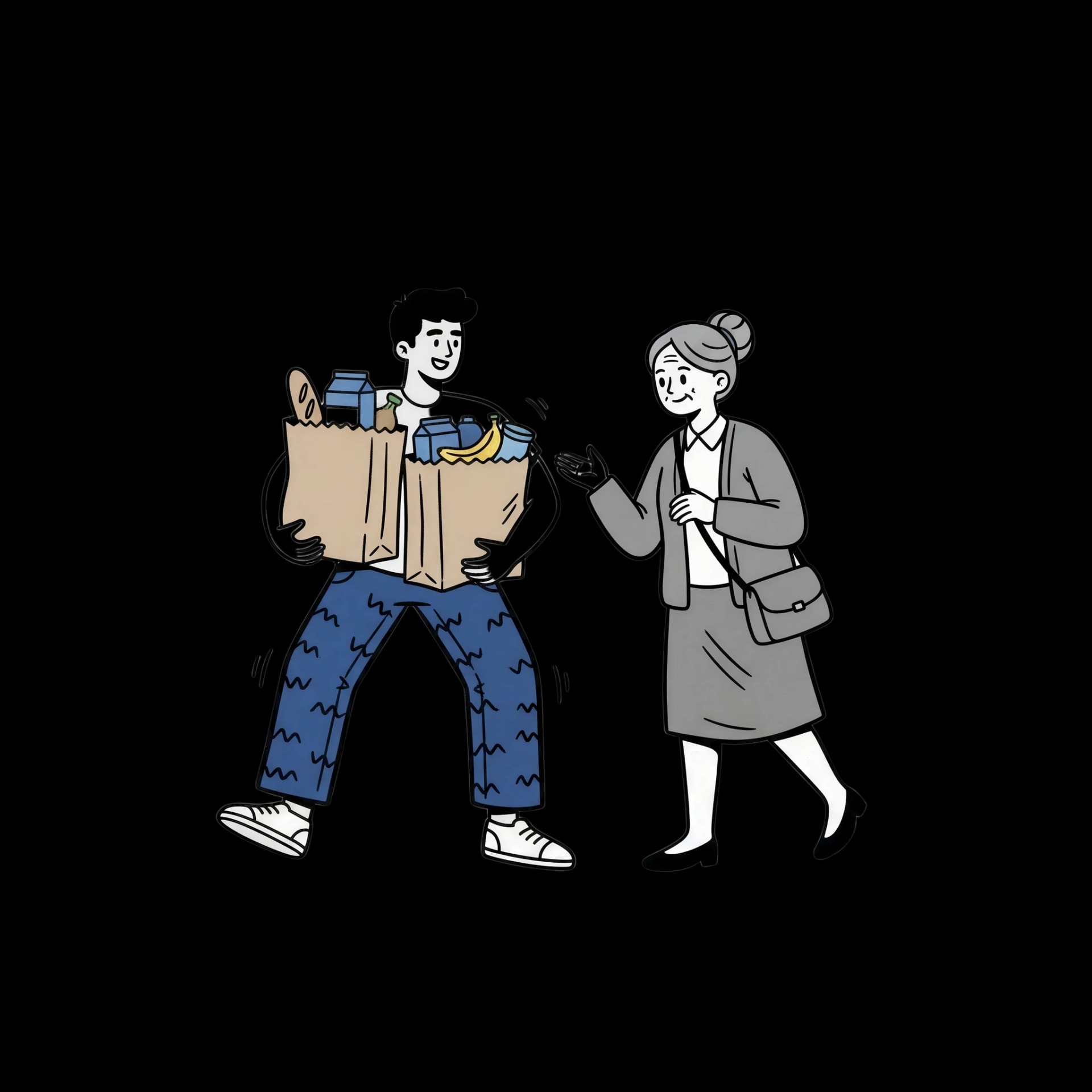 Helping with Groceries