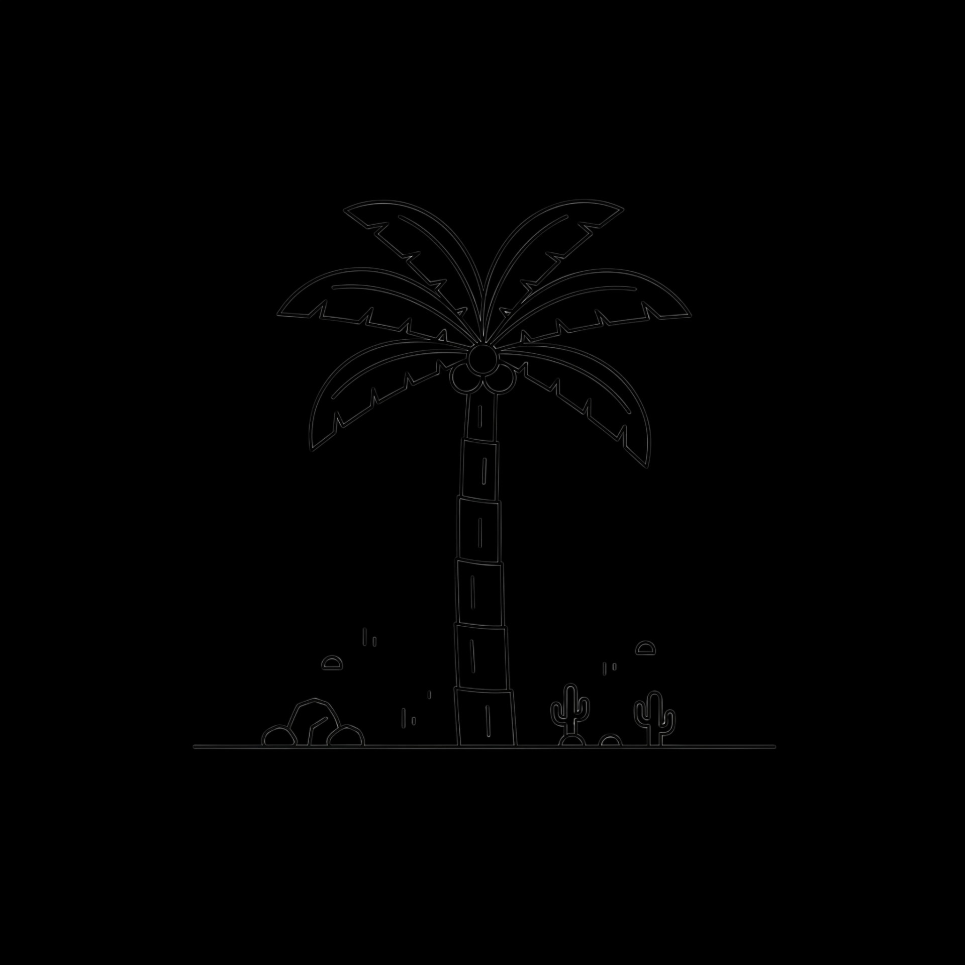 Stylized Palm Tree
