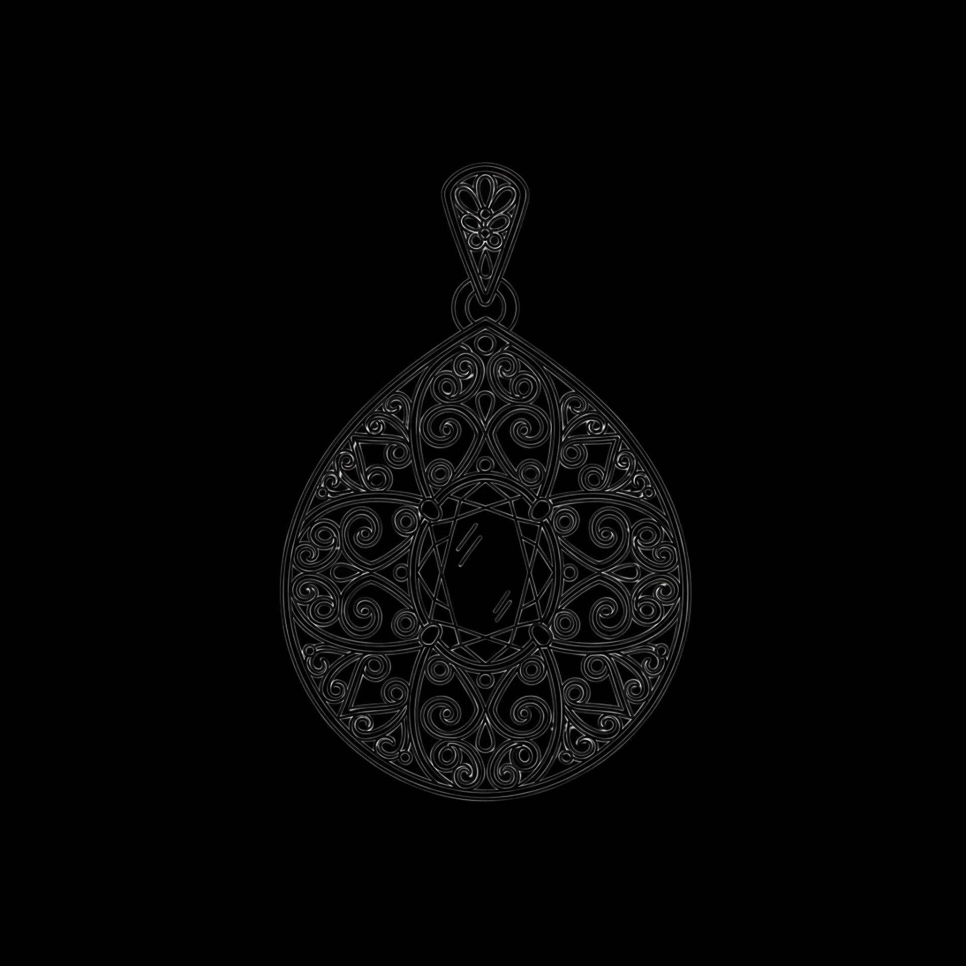 Arabian Silver Pendant