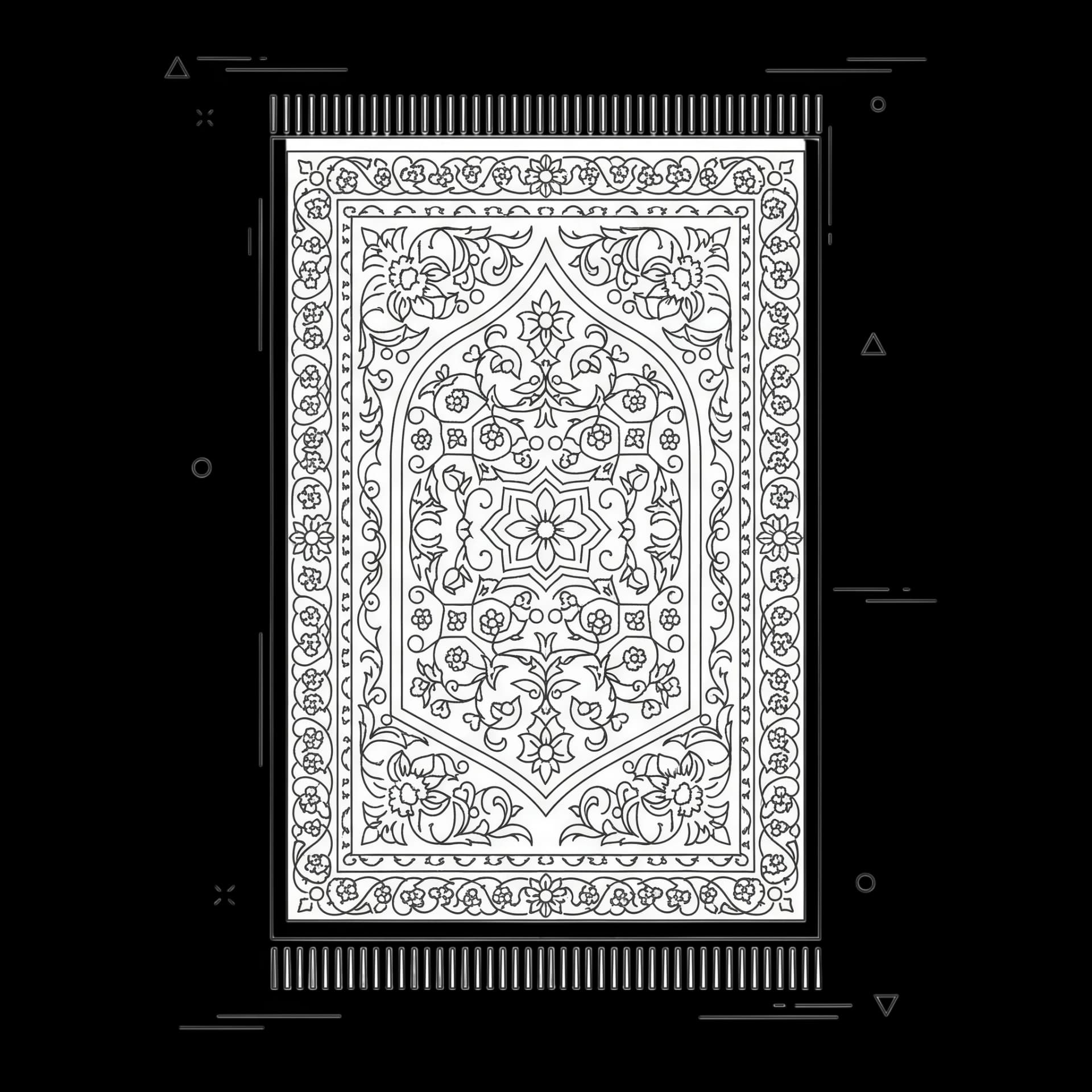 Patterned Prayer Rug