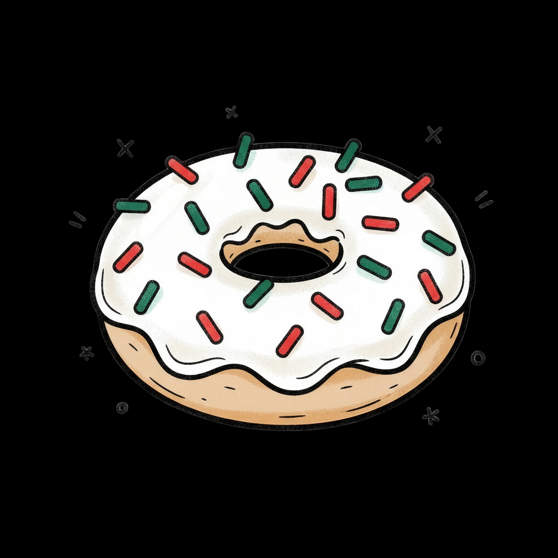 Festive Sprinkled Donut