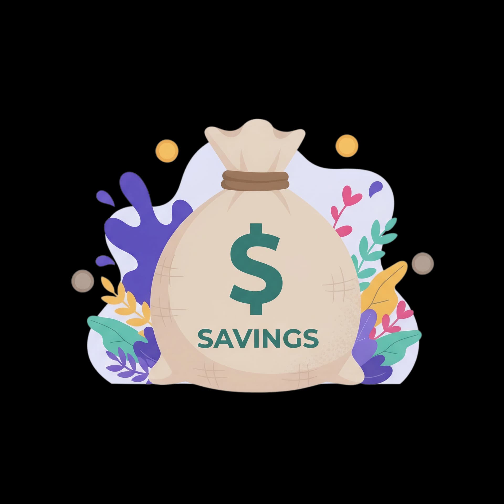 Savings Money Bag