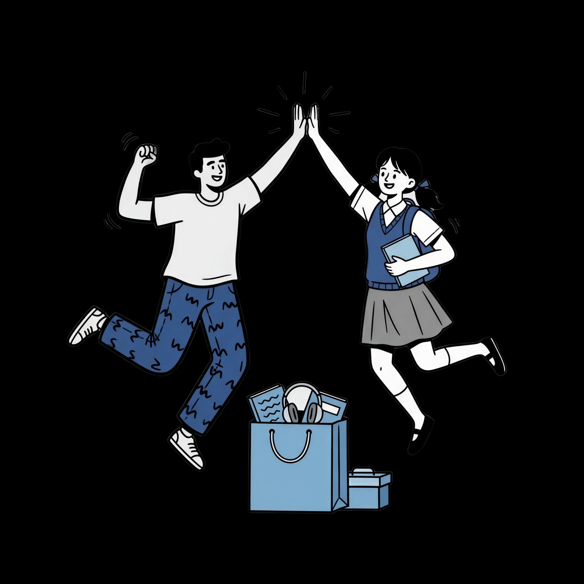 Shopping Success High-Five