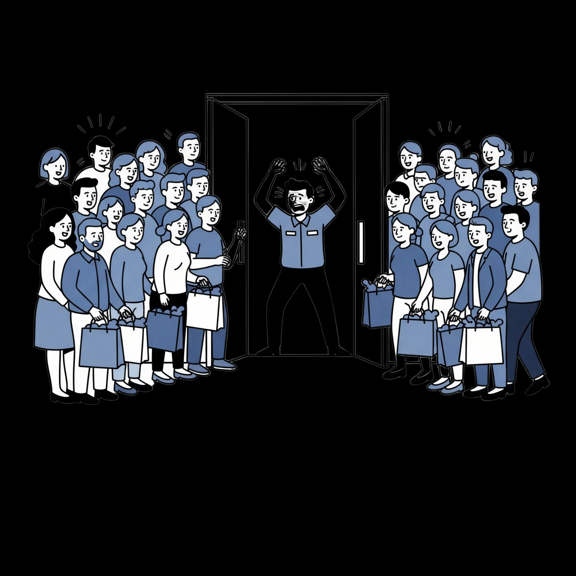 Overwhelmed Store Staff