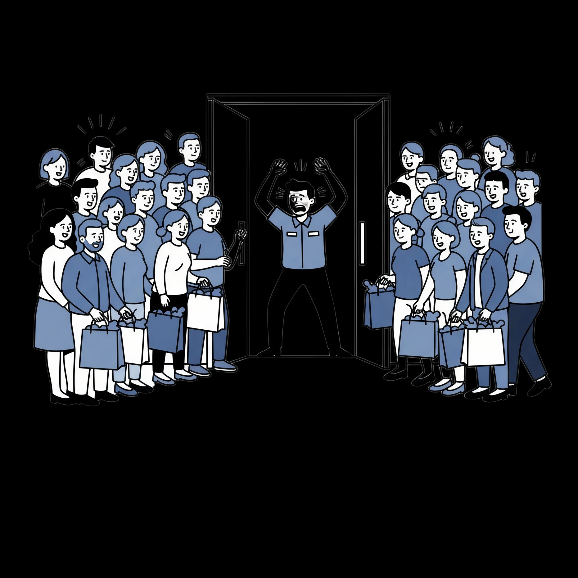 Overwhelmed Store Staff