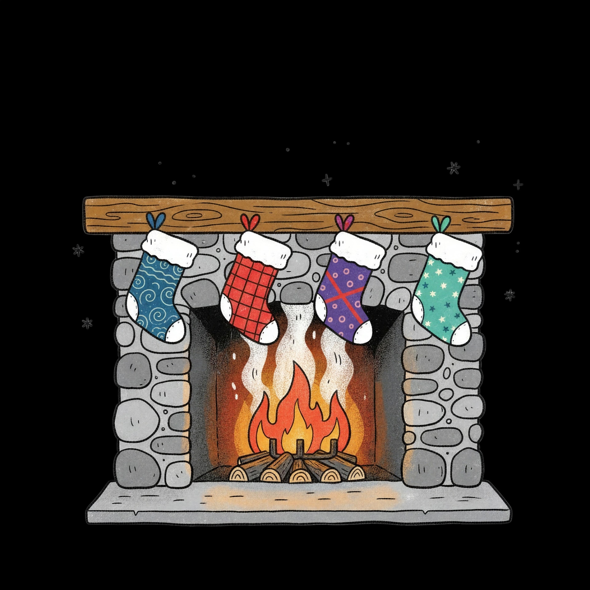 Stockings by Fireplace