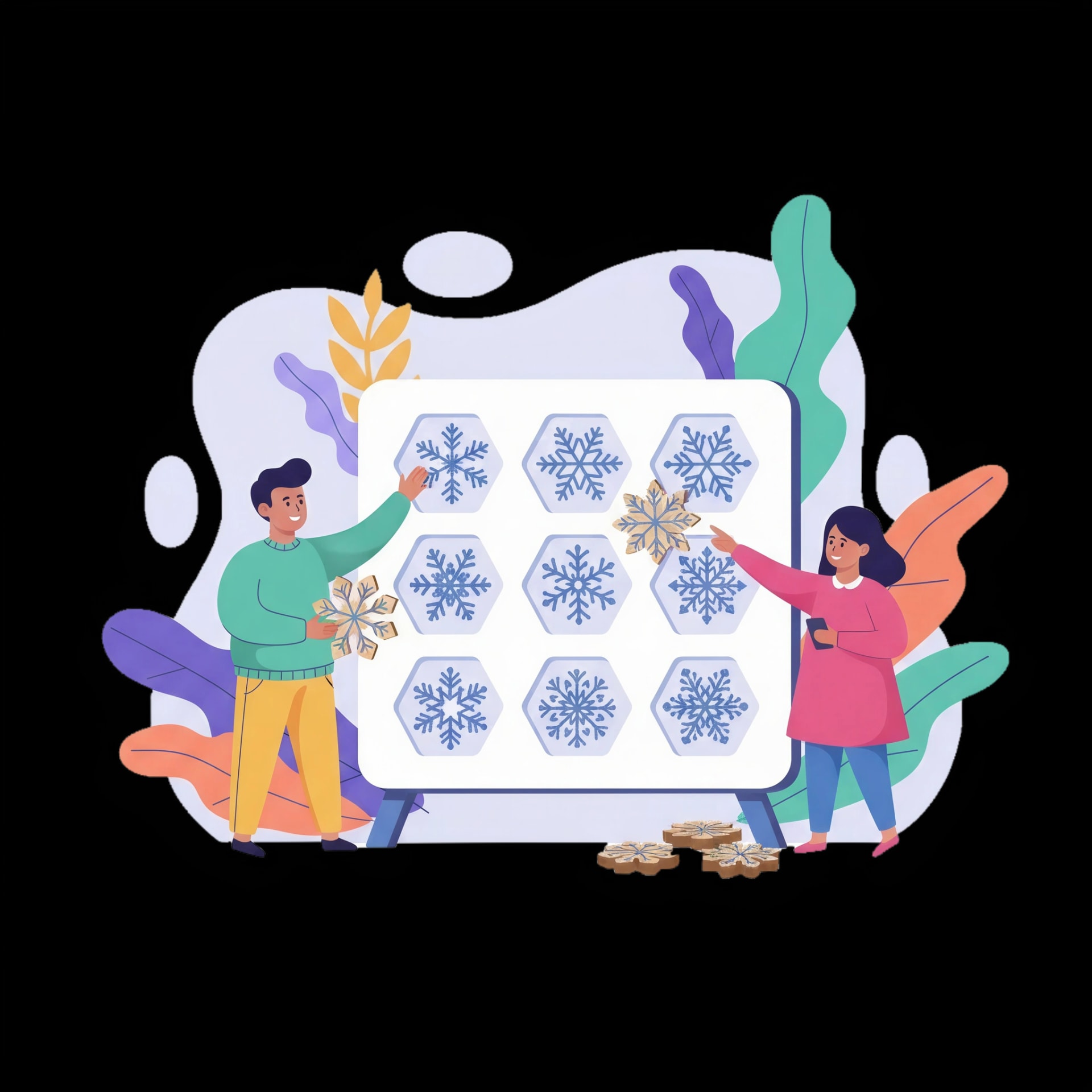 Snowflake Match Game