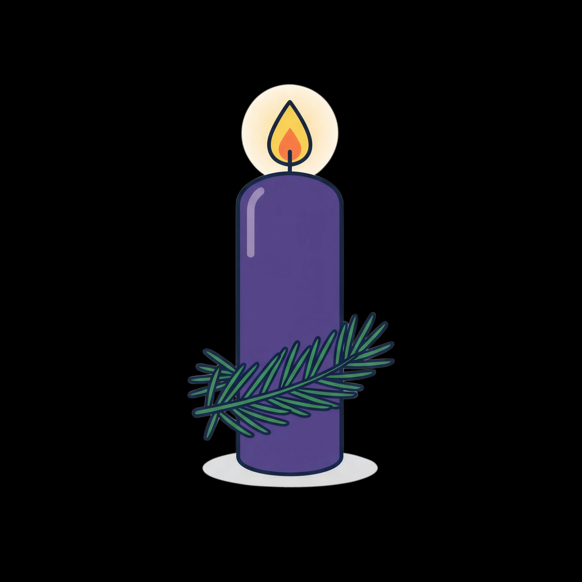 Single Advent Candle