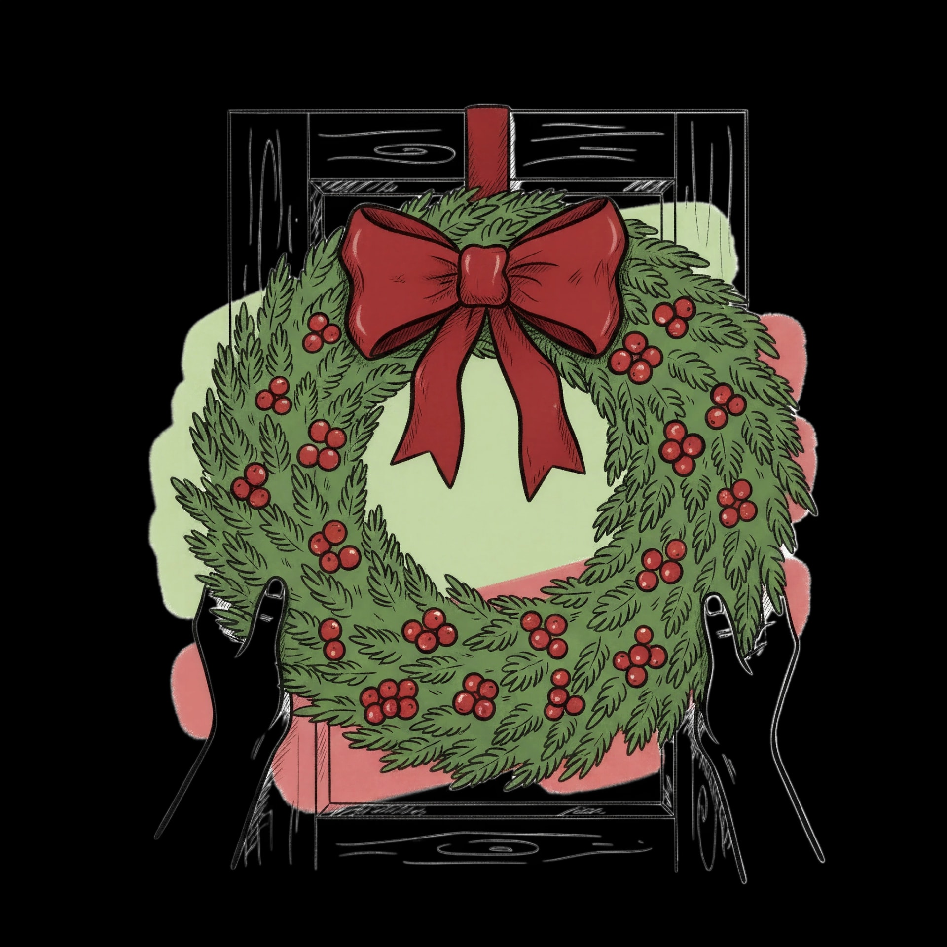 Festive Wreath Hanging