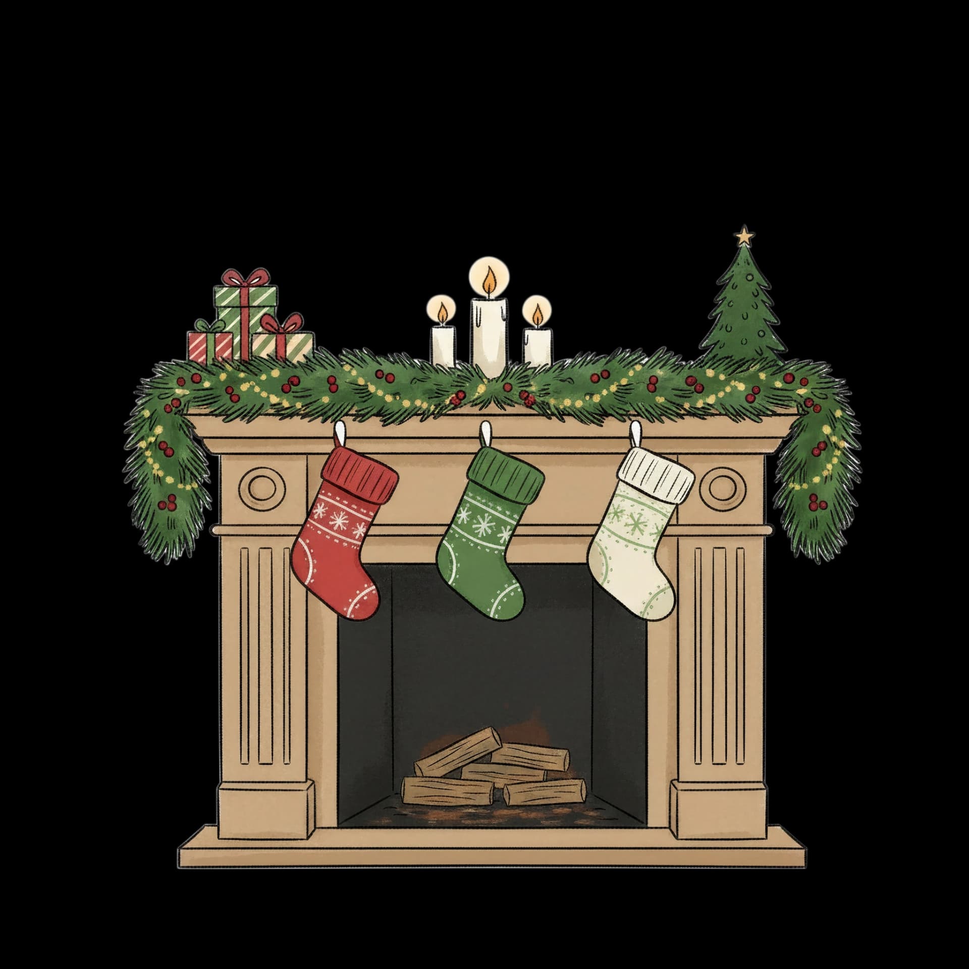 Festive Mantel Decor
