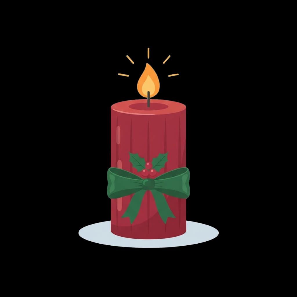 Festive Christmas Candle