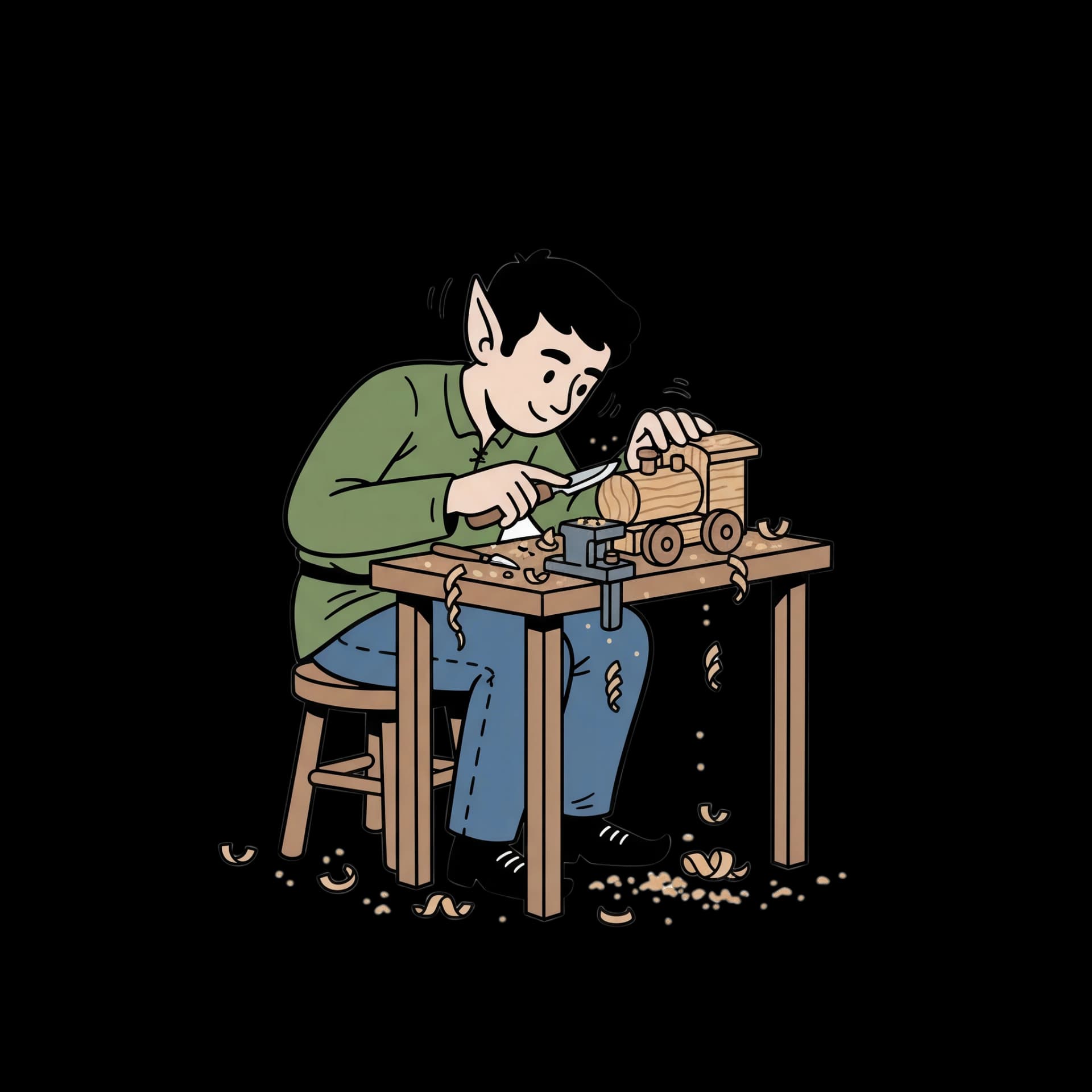 Elf Wood Carver