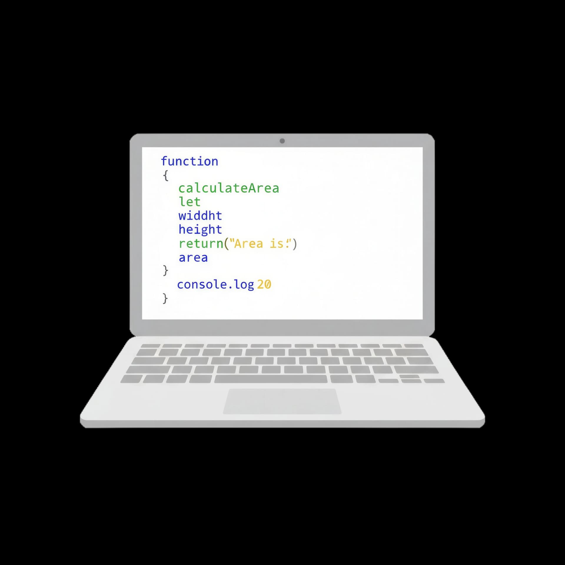 Code Editor on Laptop