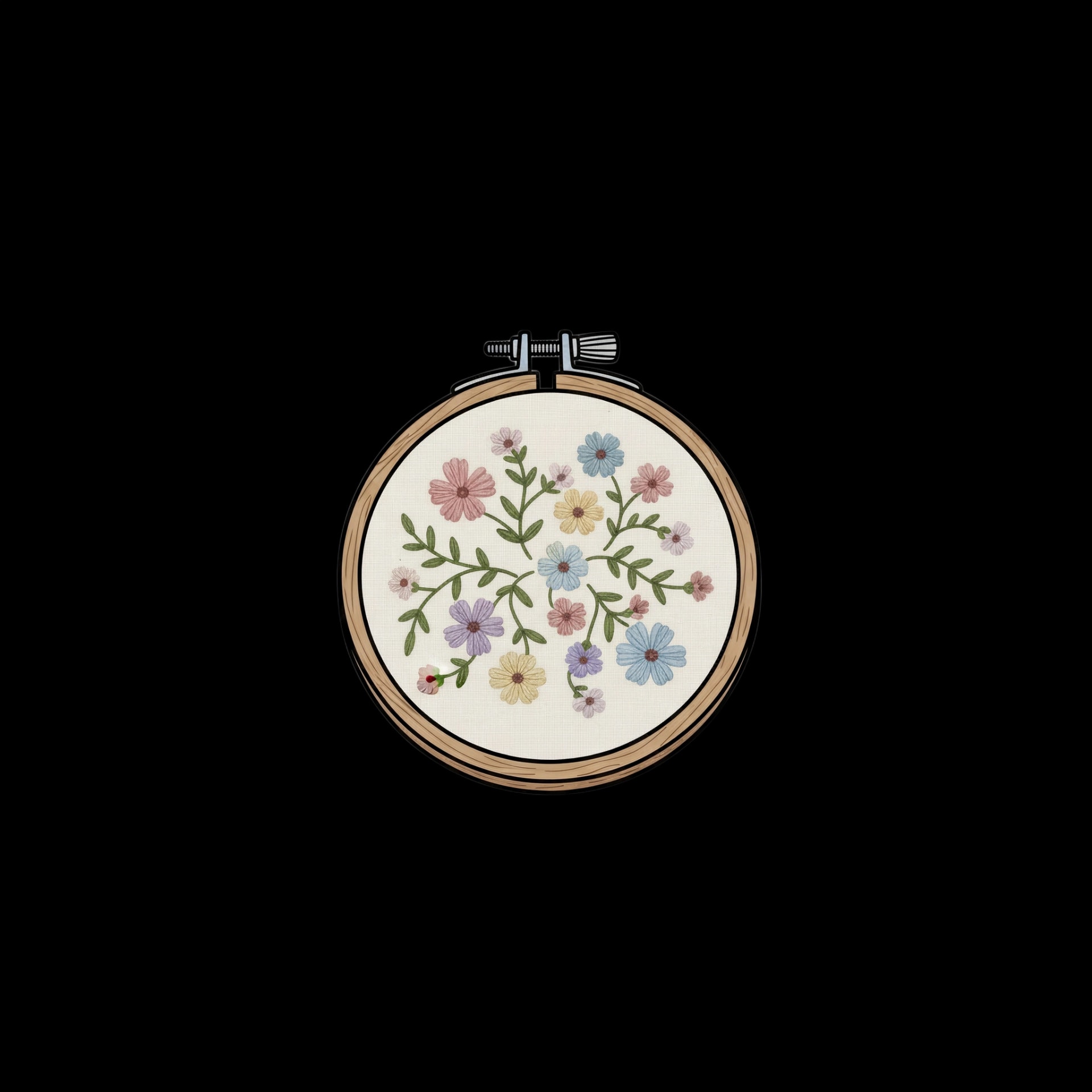 Floral Embroidery Art