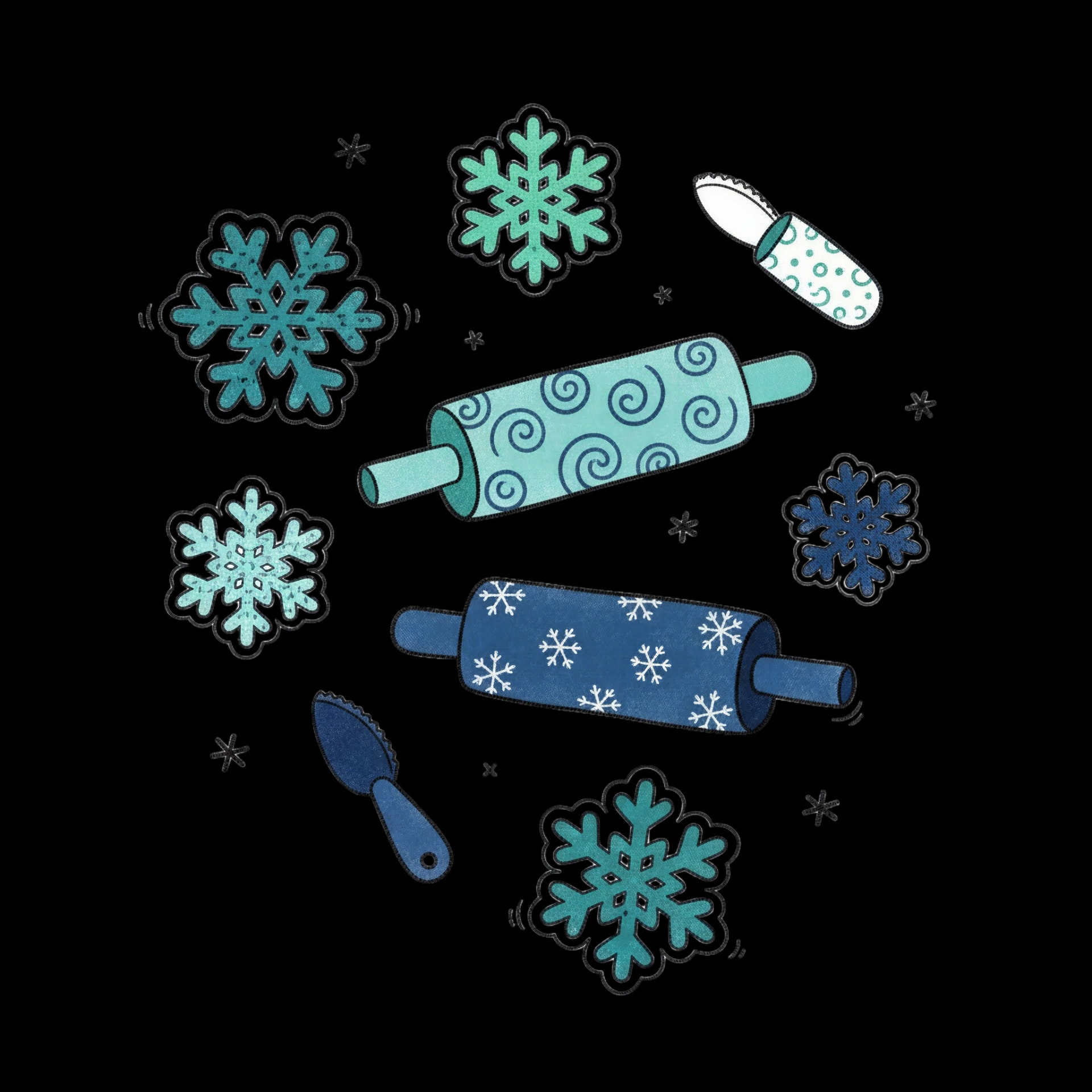 Snow Playdough Tools