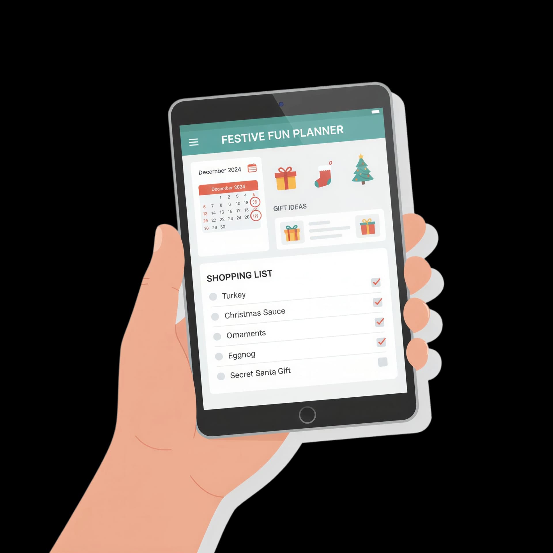 Digital Holiday Organizer