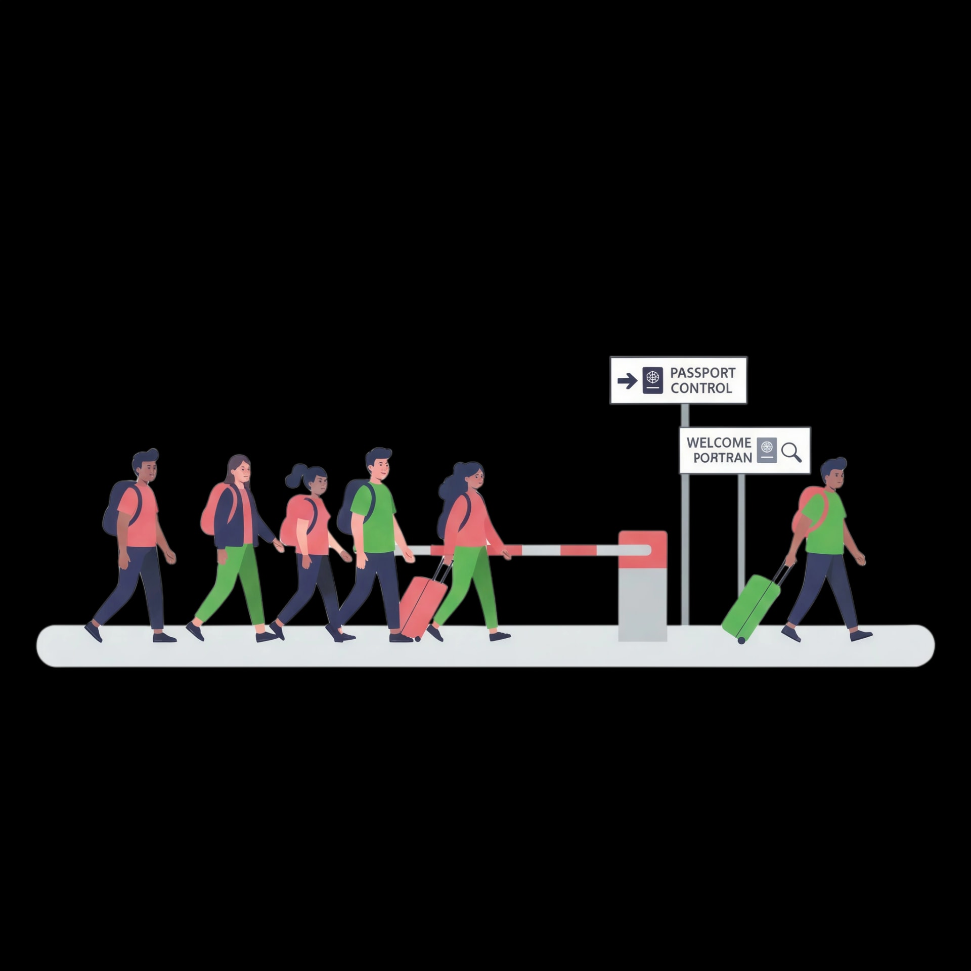 Border Crossing Scene