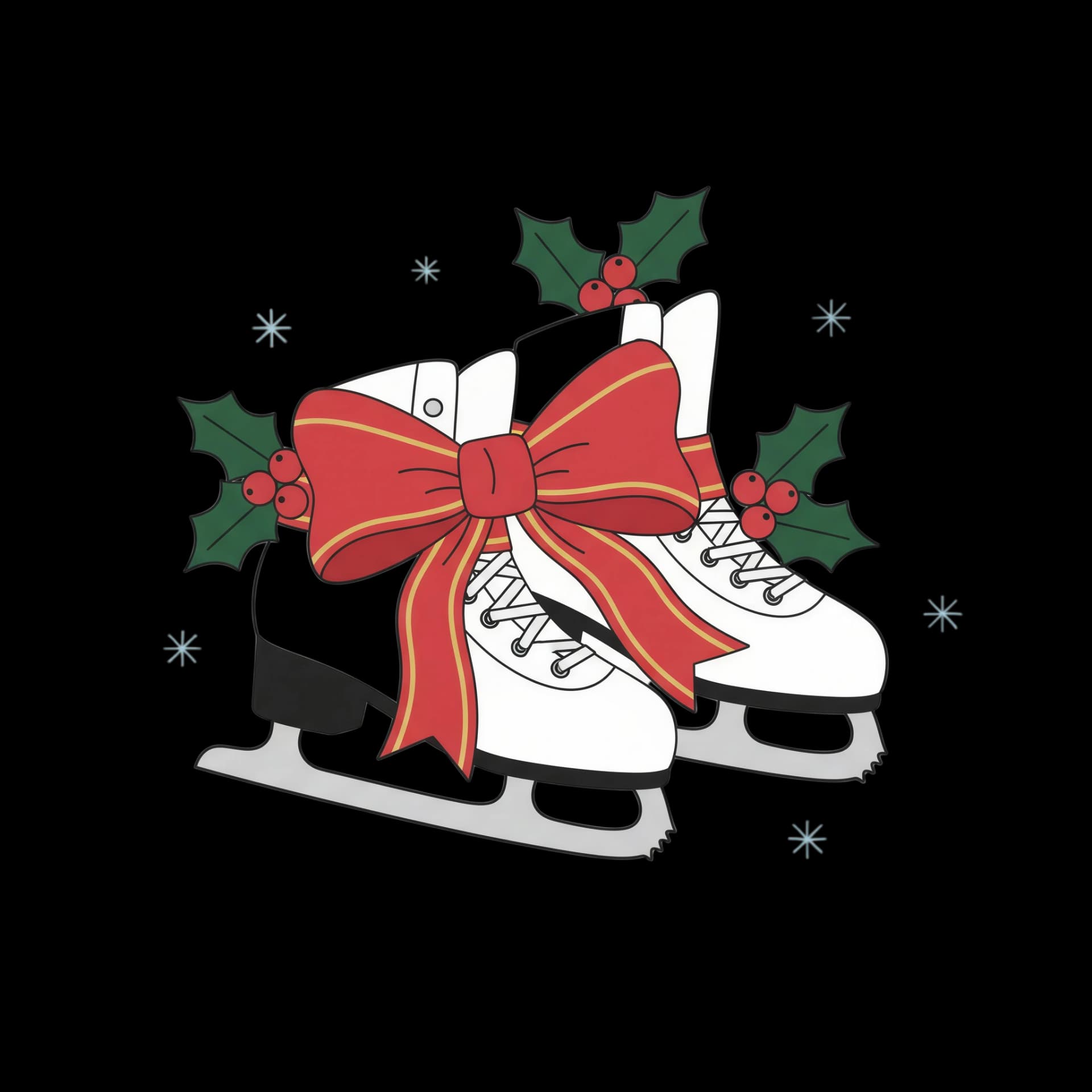 Festive Ice Skates