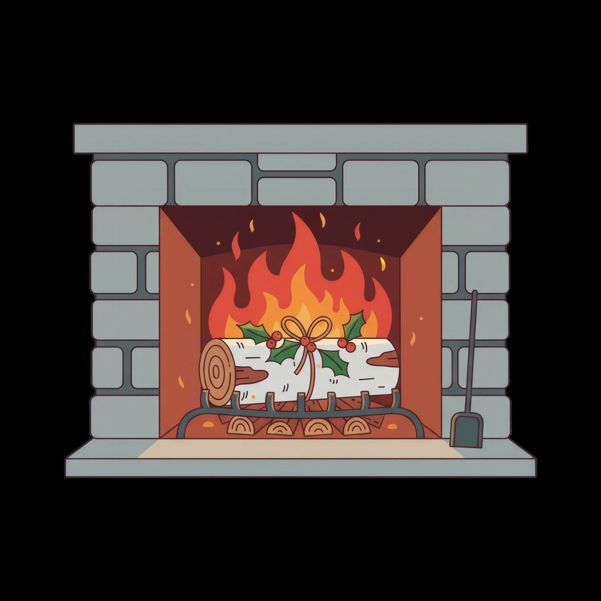 Yule Log Fireplace