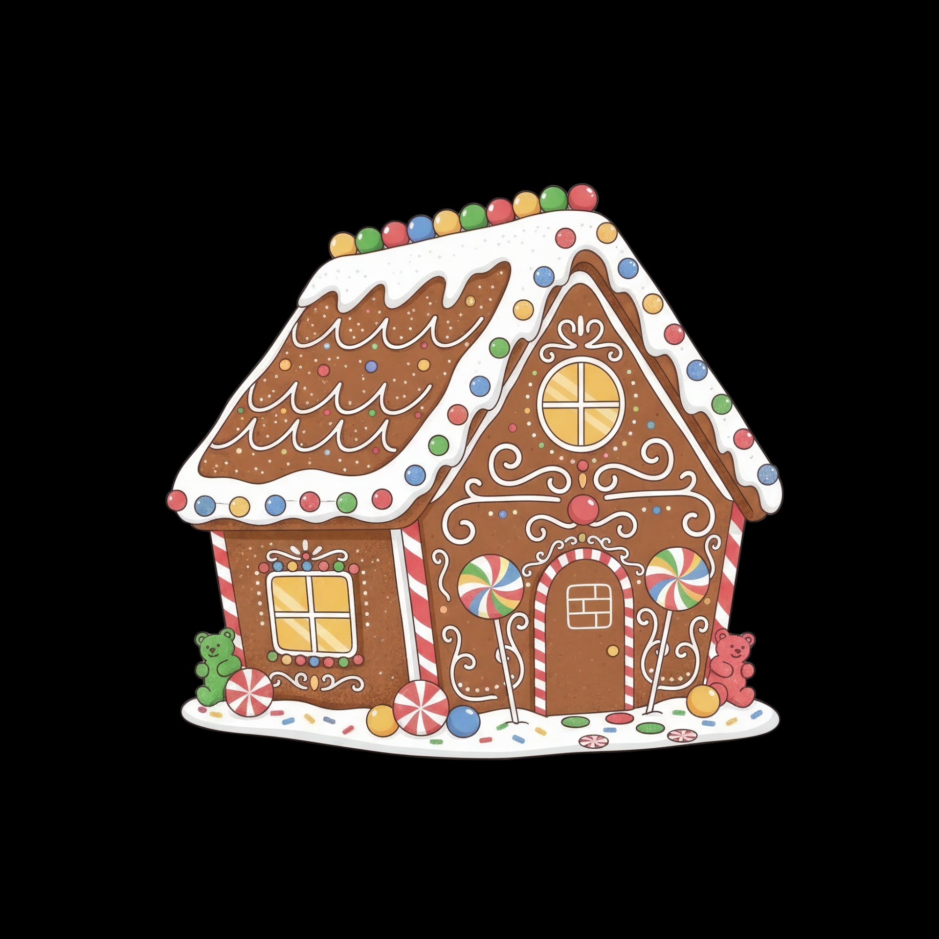 Decorated Gingerbread House