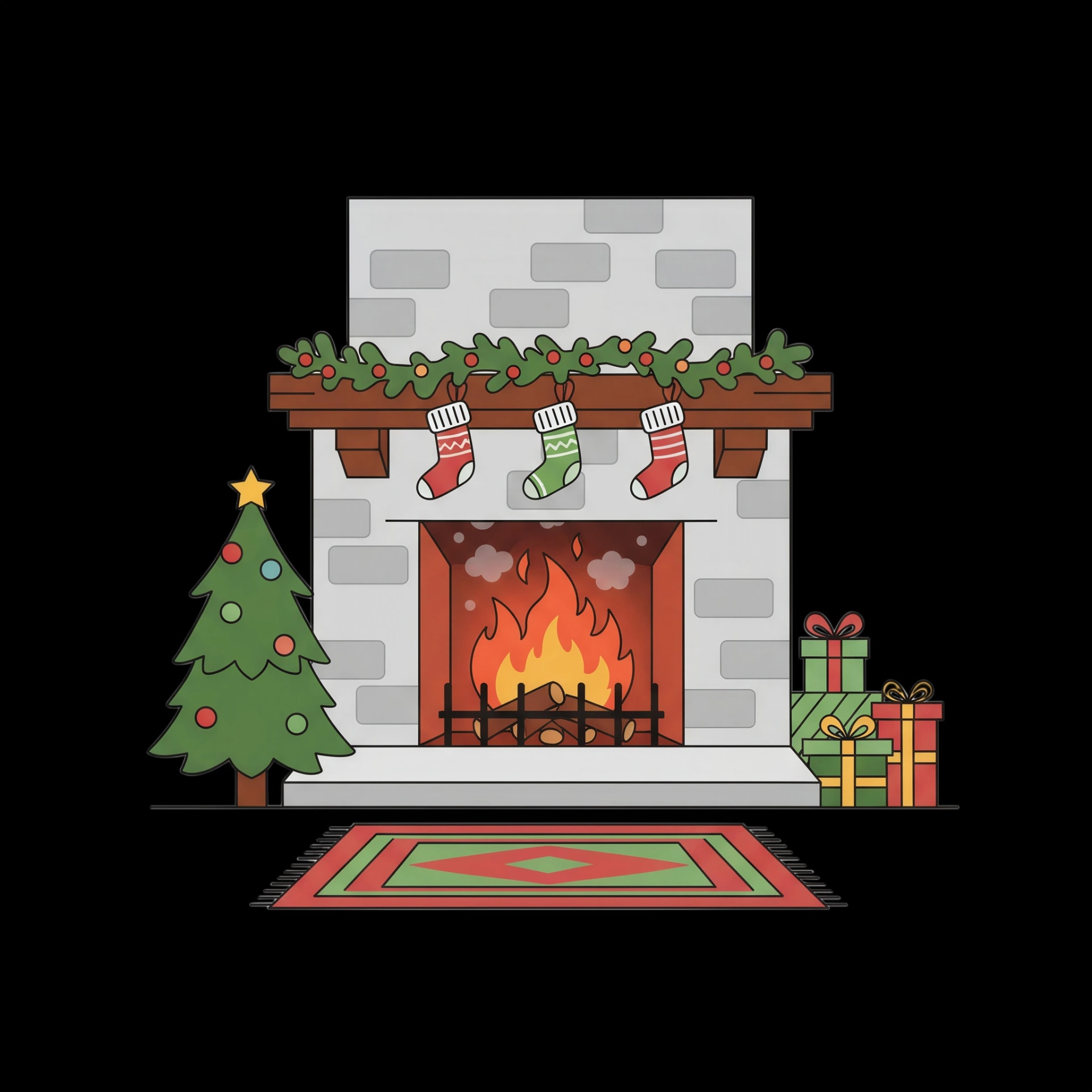 Cozy Fireplace Setting