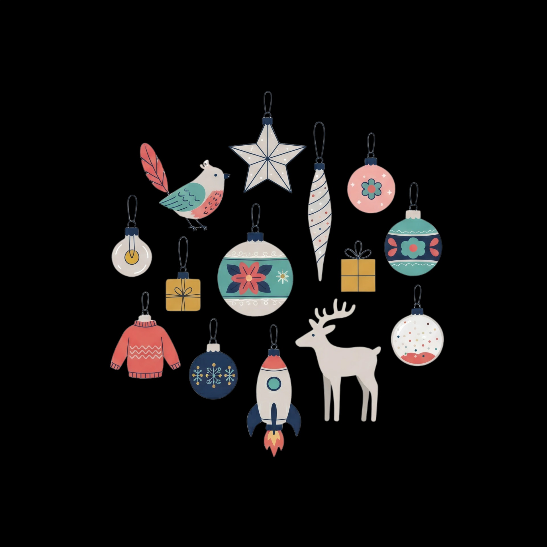 Assorted Holiday Ornaments