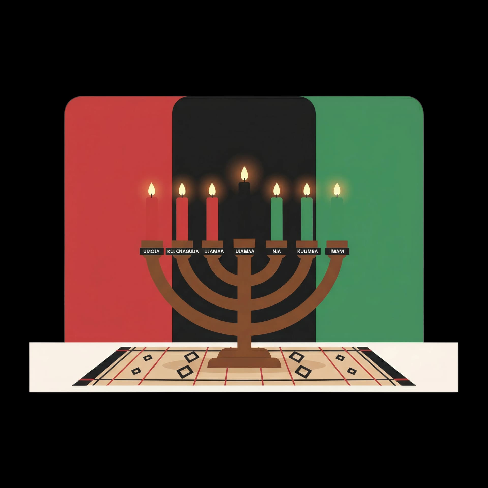 Kwanzaa Kinara Display