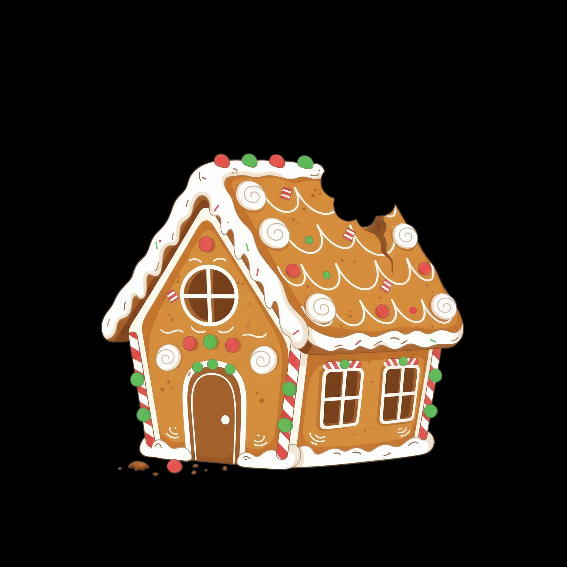 Nibbled Gingerbread House