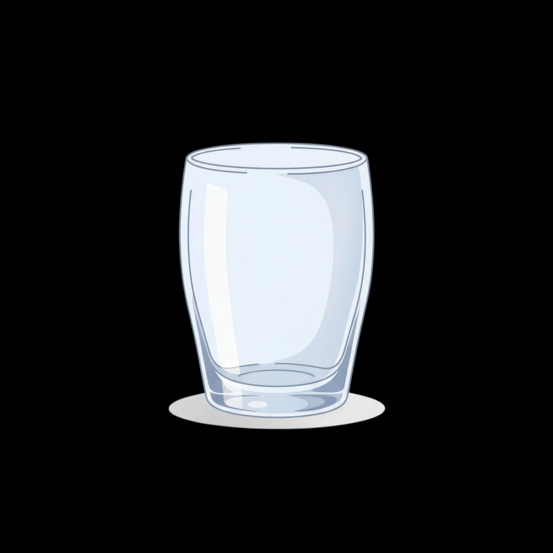 Empty Glass for Renewal