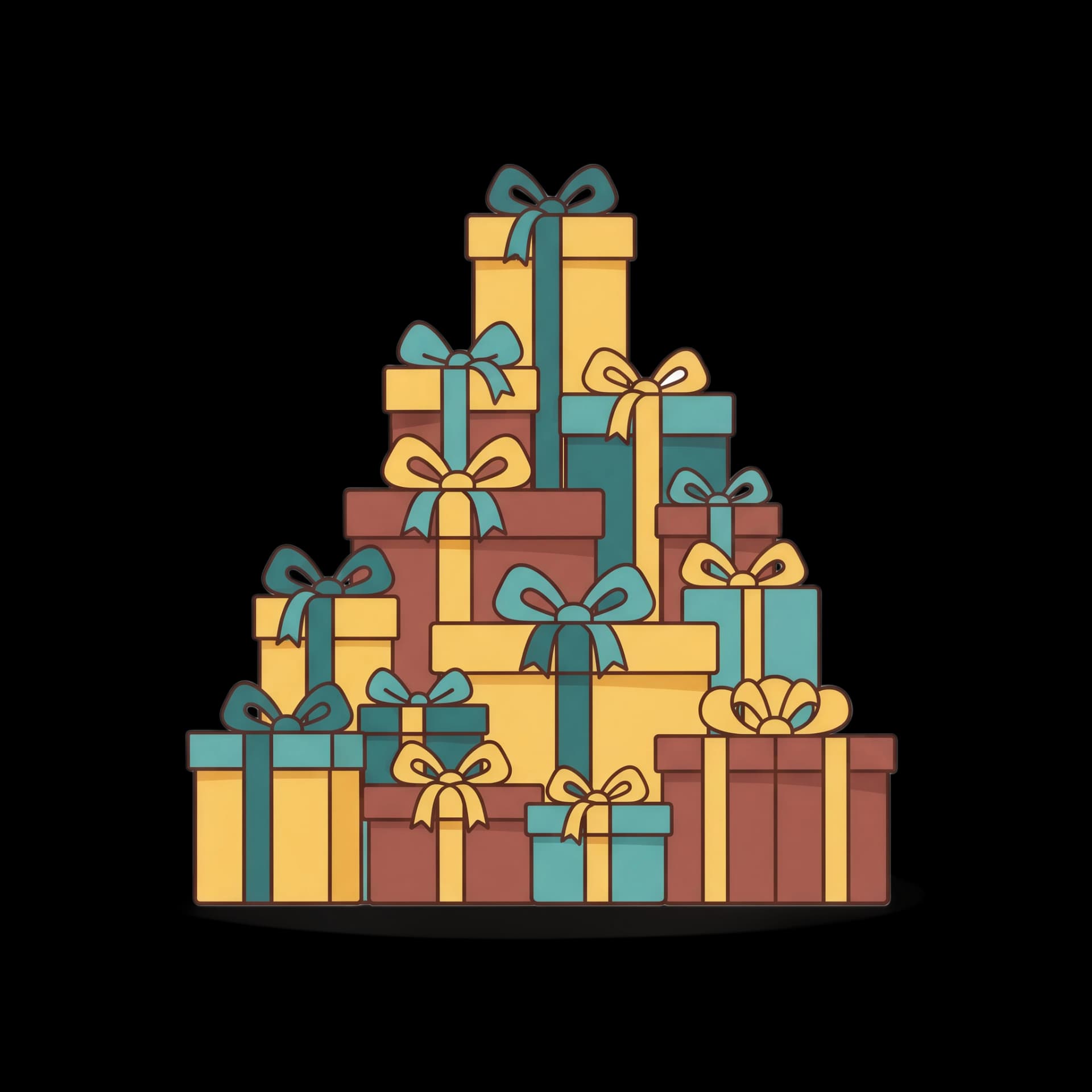 Stack of Holiday Gifts