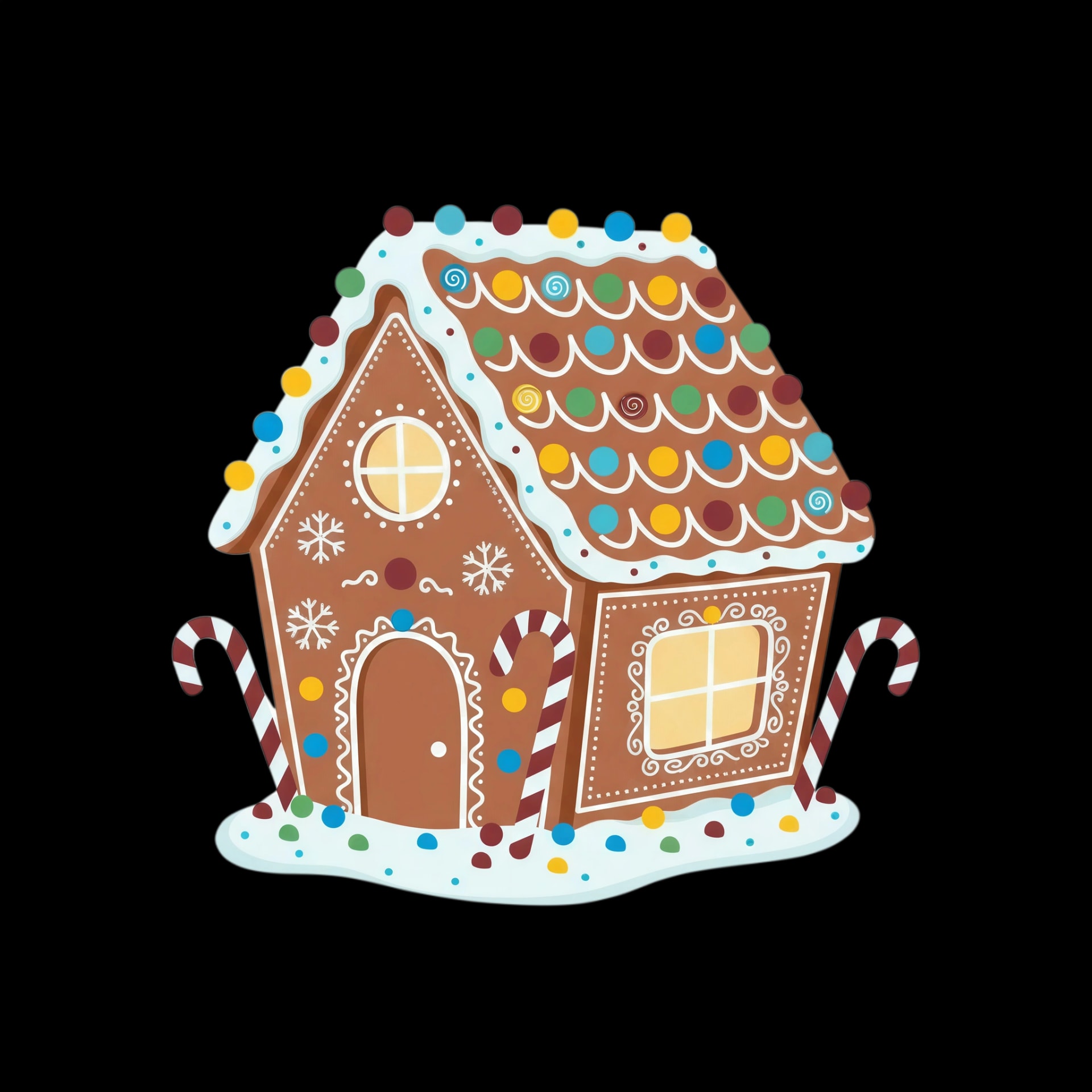 Decorated Gingerbread House