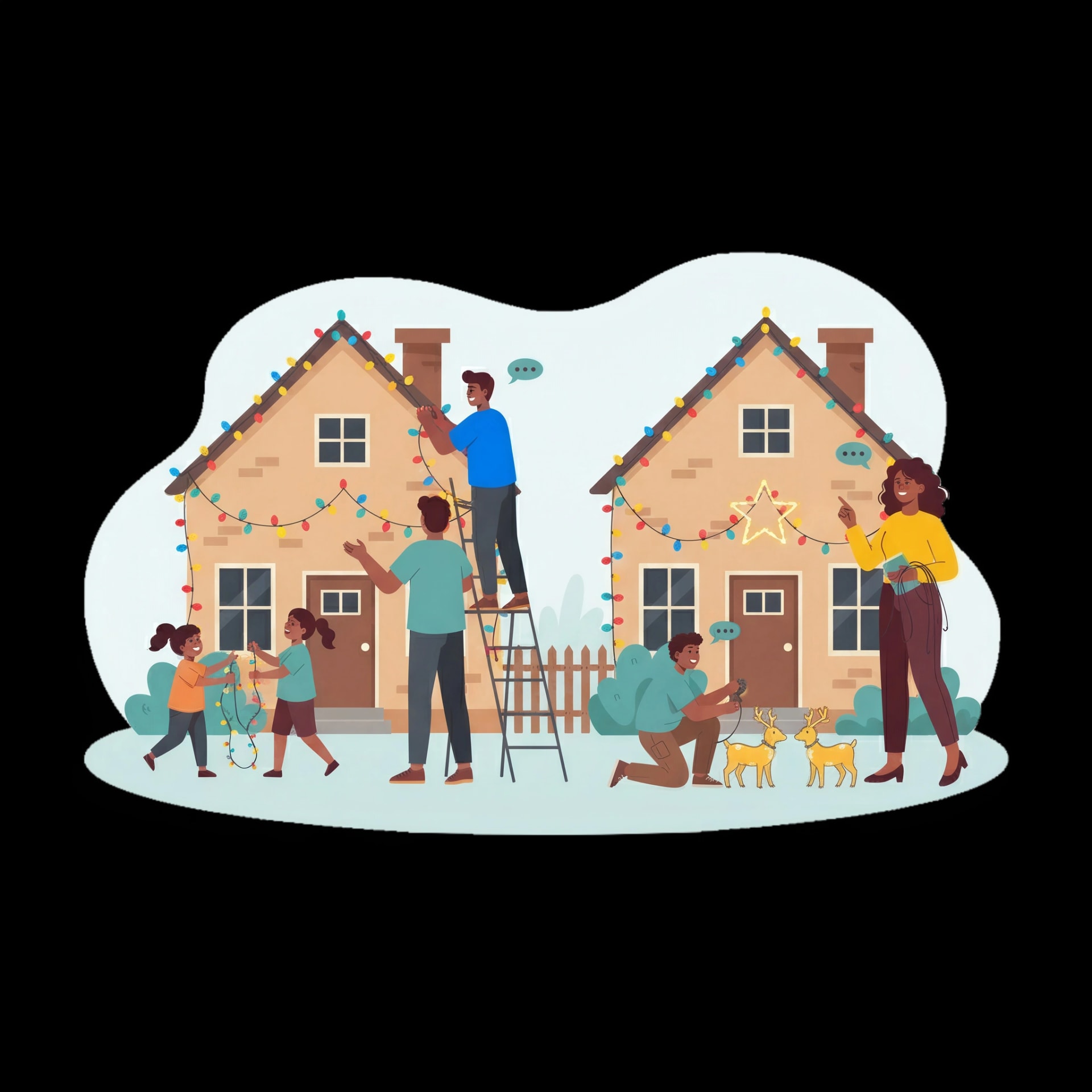 Neighborhood Light Decorating