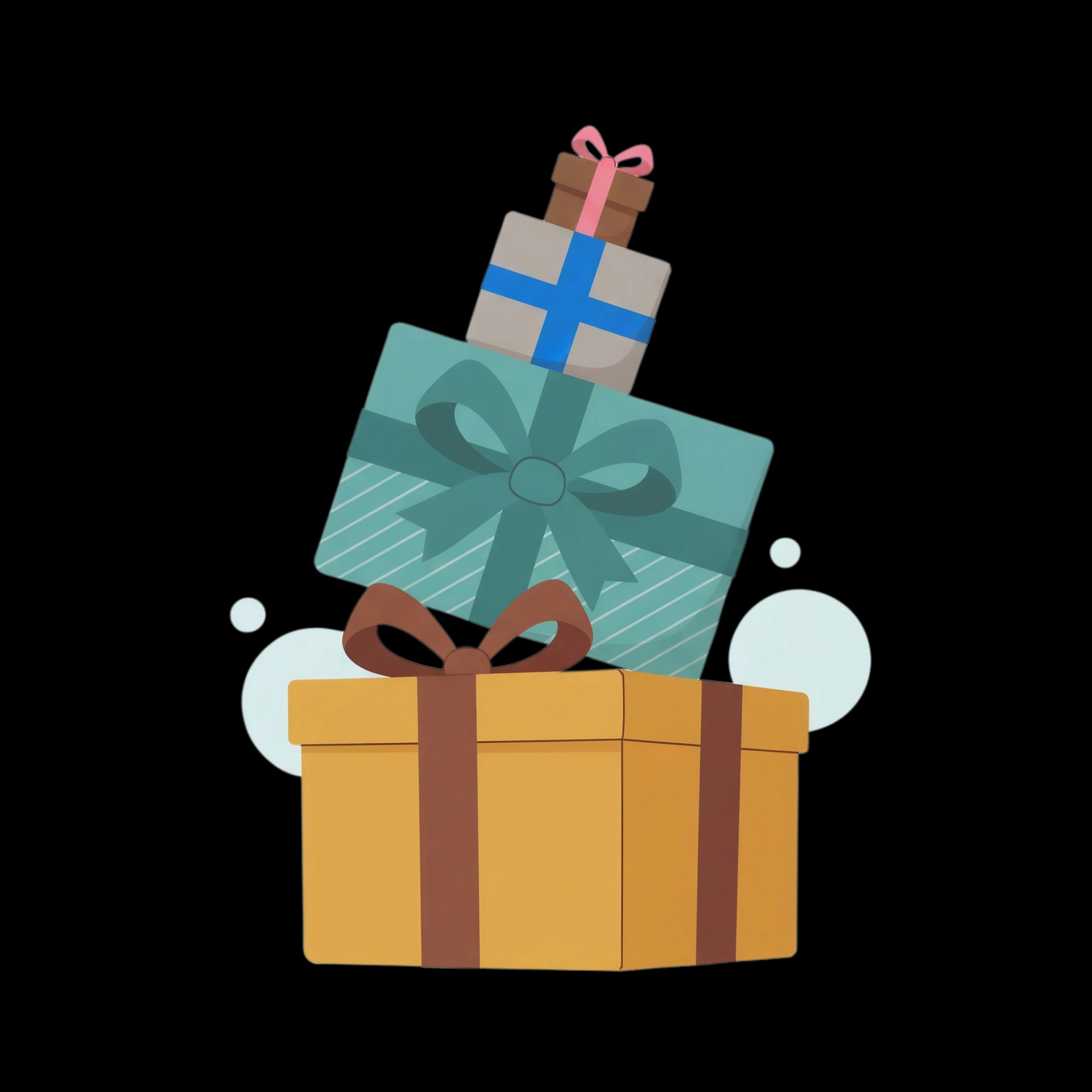 Stack of Holiday Gifts