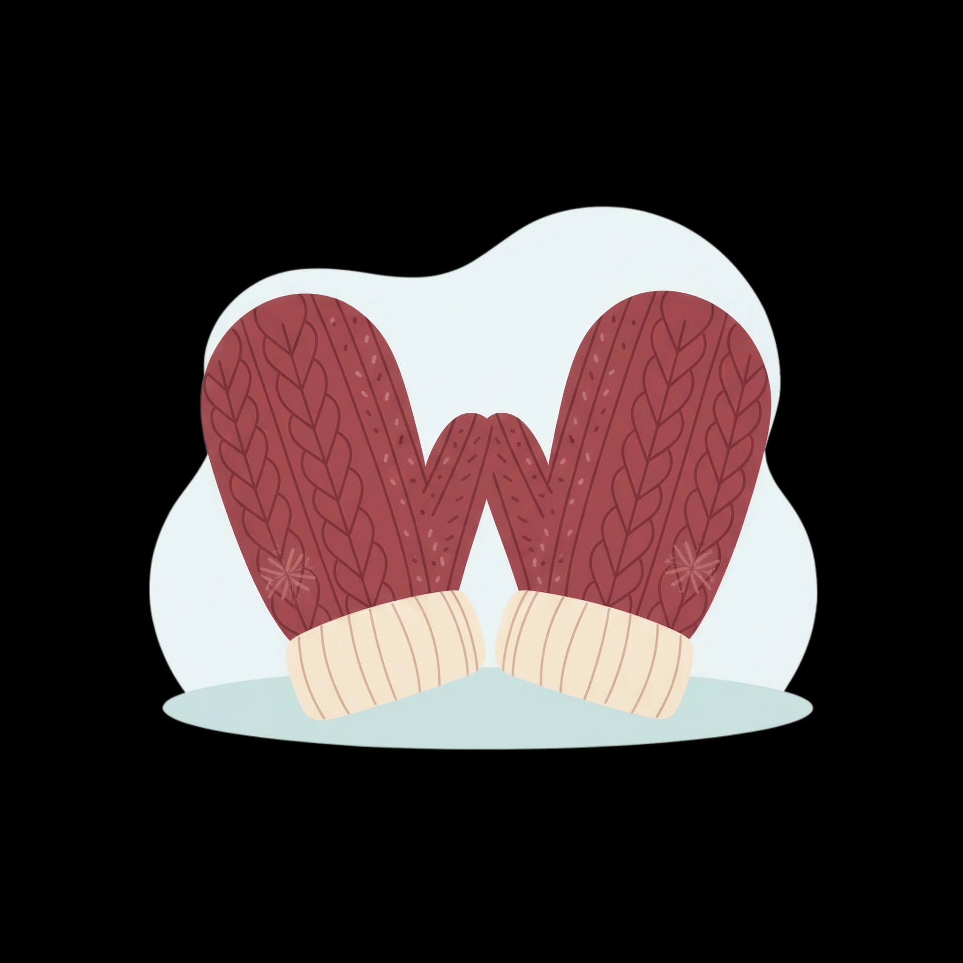 Warm Knitted Mittens