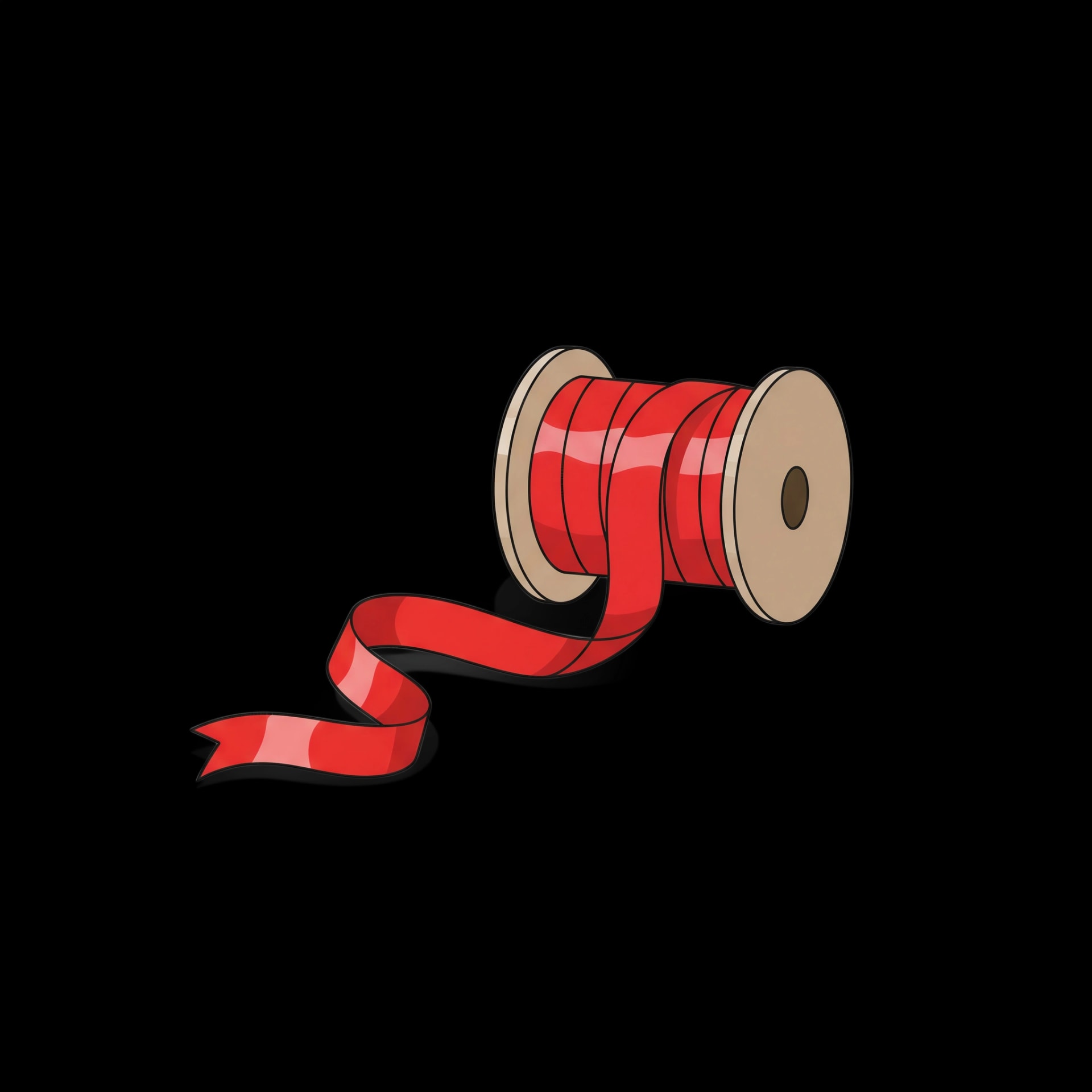 Red Ribbon Spool