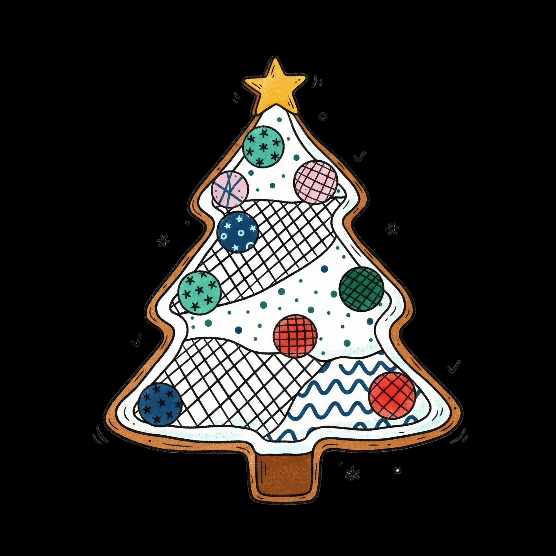 Festive Christmas Tree Cookie