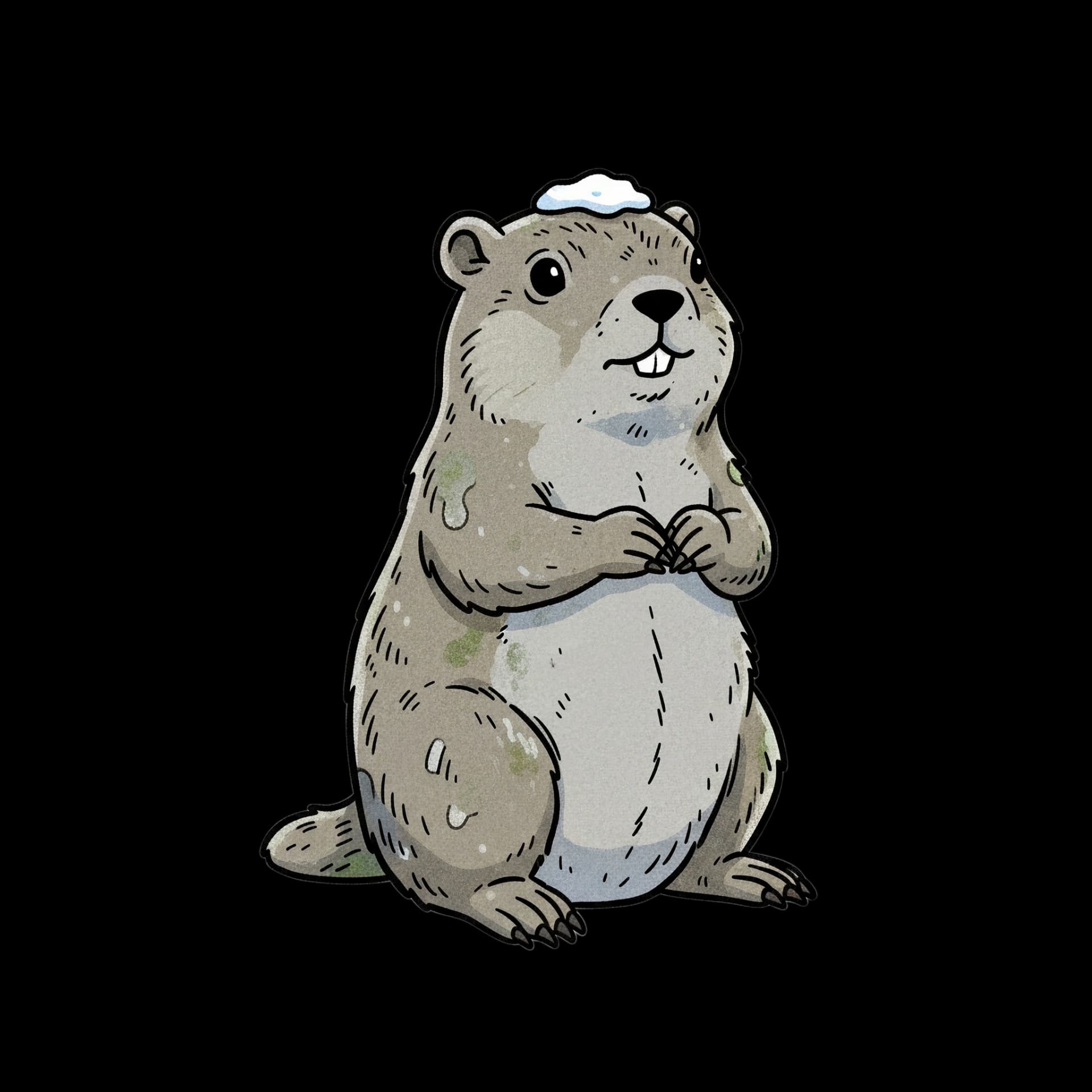 Groundhog Garden Statue