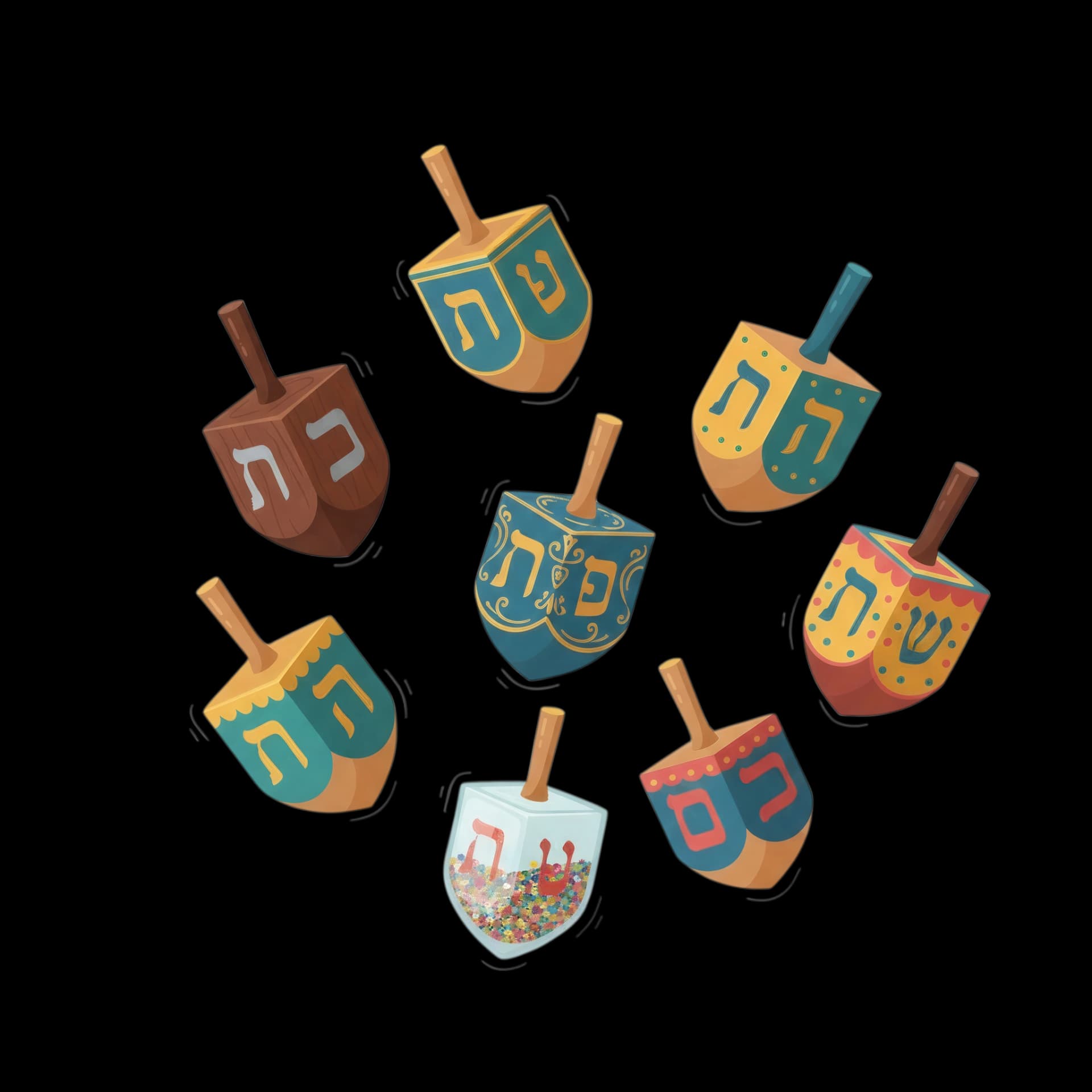 Diverse Dreidel Collection