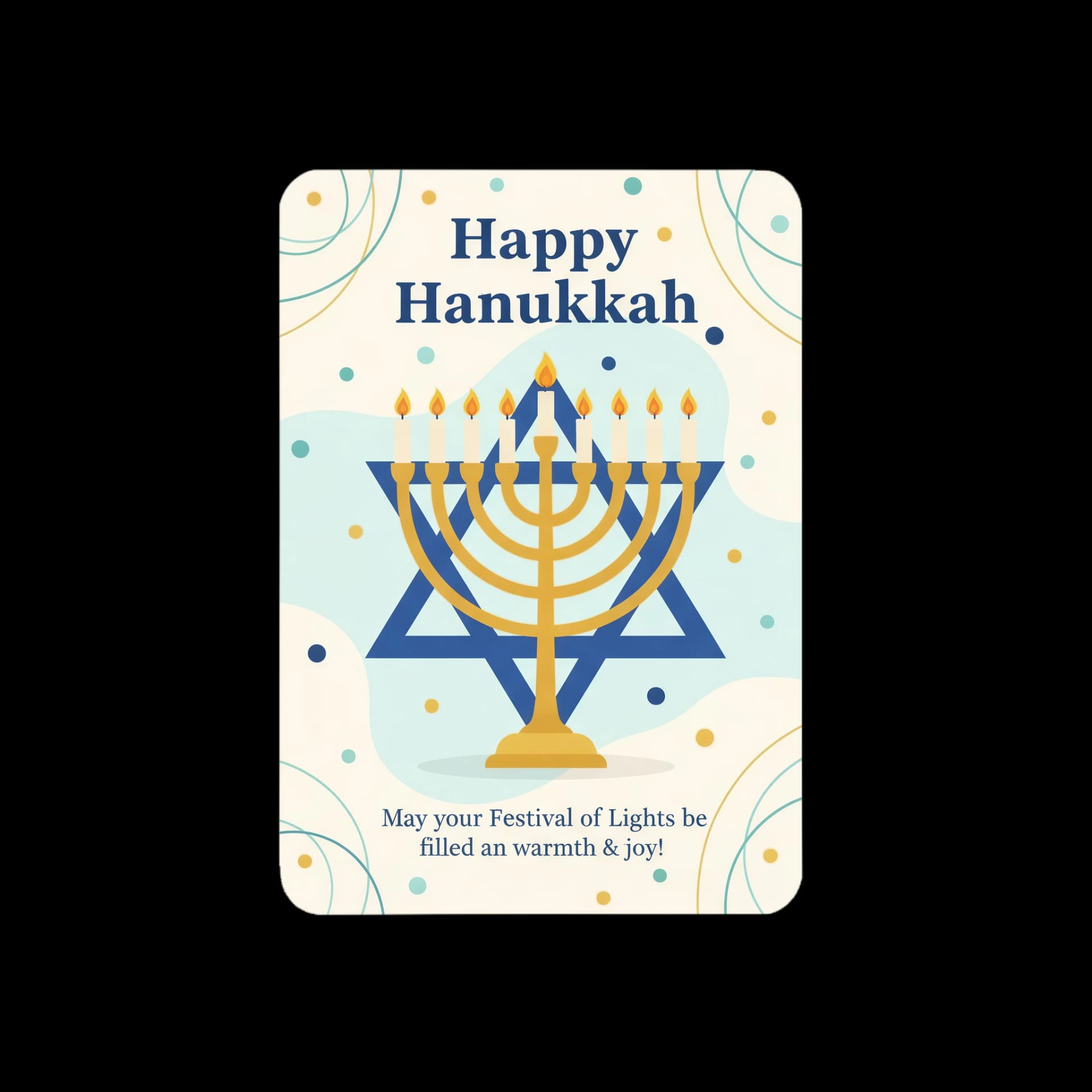 Festive Hanukkah Card