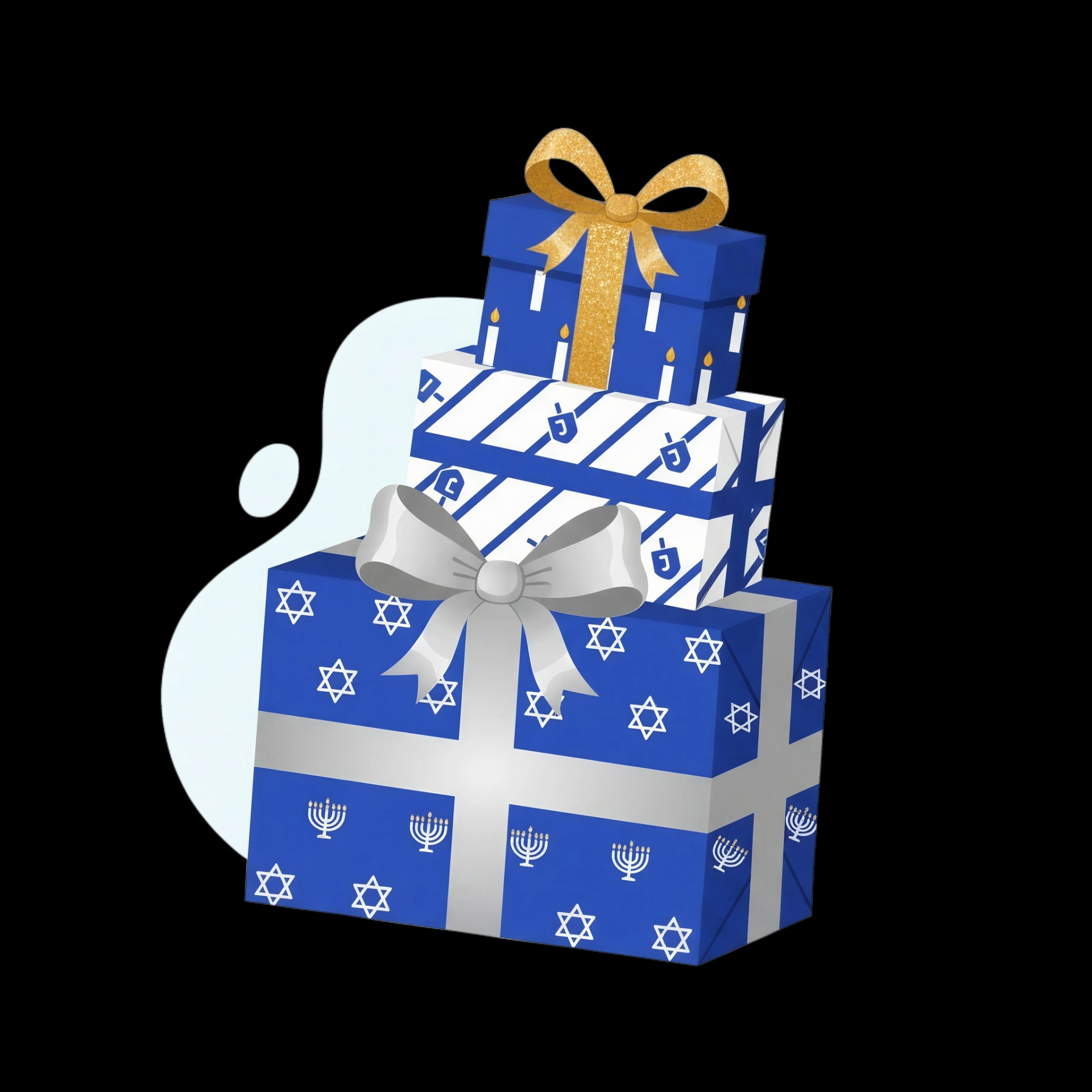 Stacked Hanukkah Gifts