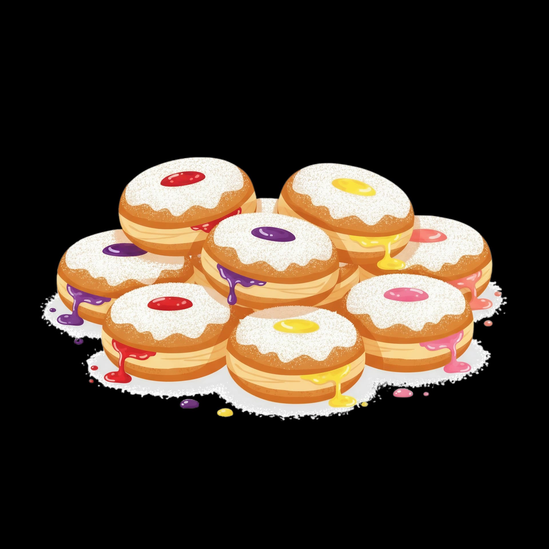 Sweet Sufganiyot Selection