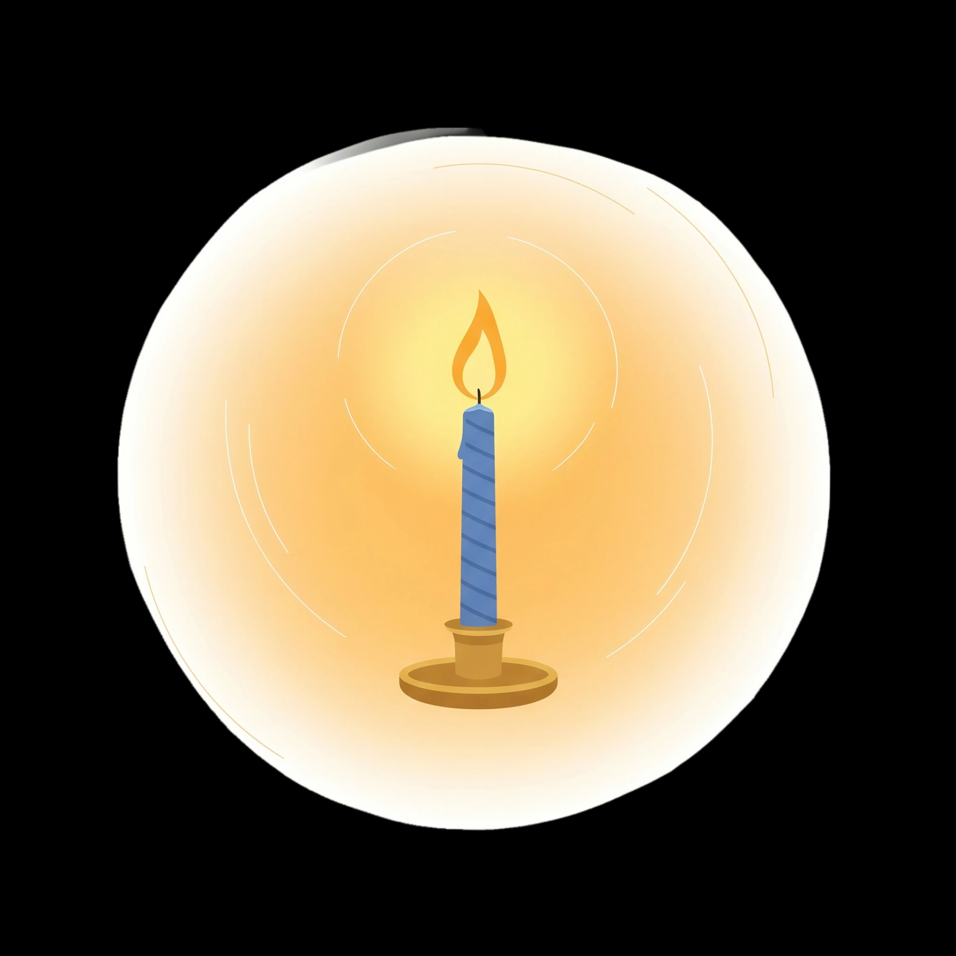 Warm Hanukkah Candle